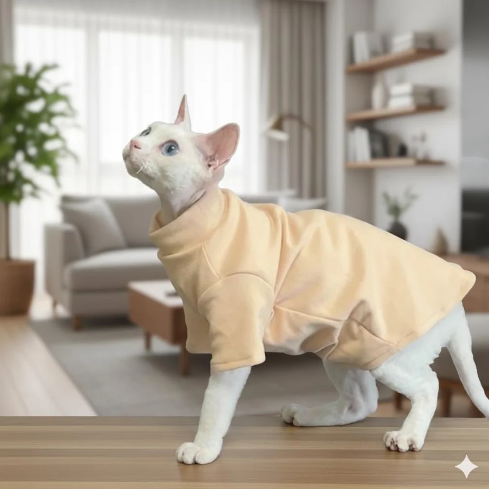 Pull Halloween pour chats sans poils Sphynx Devon Rex vêtements chauds automne hiver costumes chat