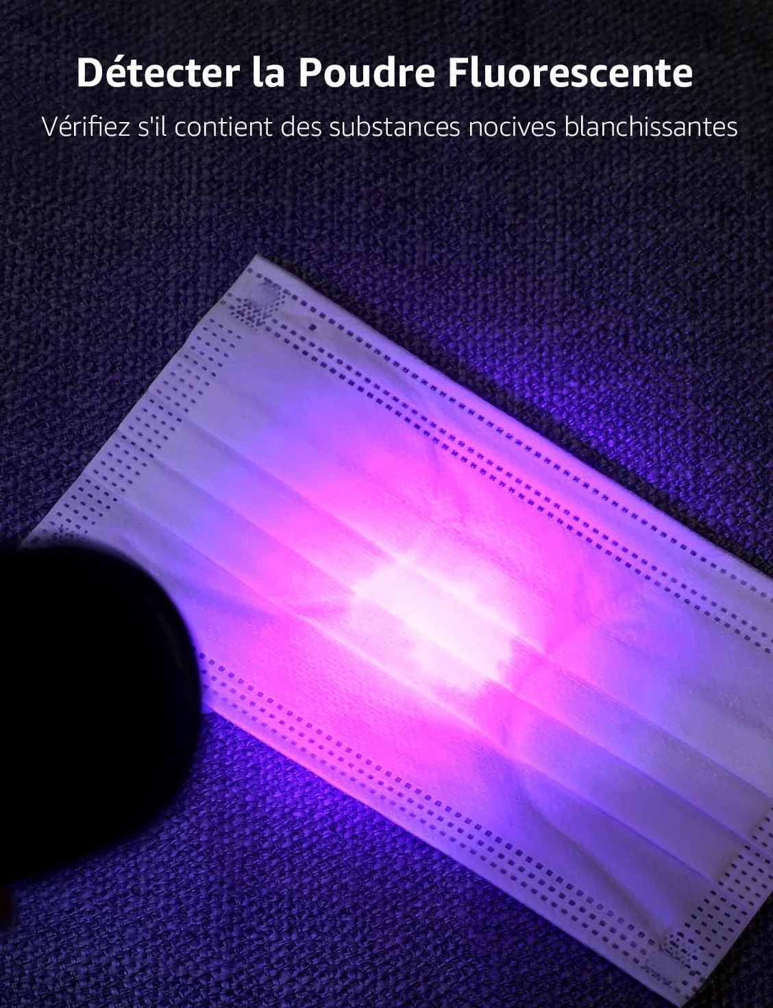 Lepro Lampe UV 395nm LED Lumière Noire Ultraviolet, 3 Piles AAA Fournies