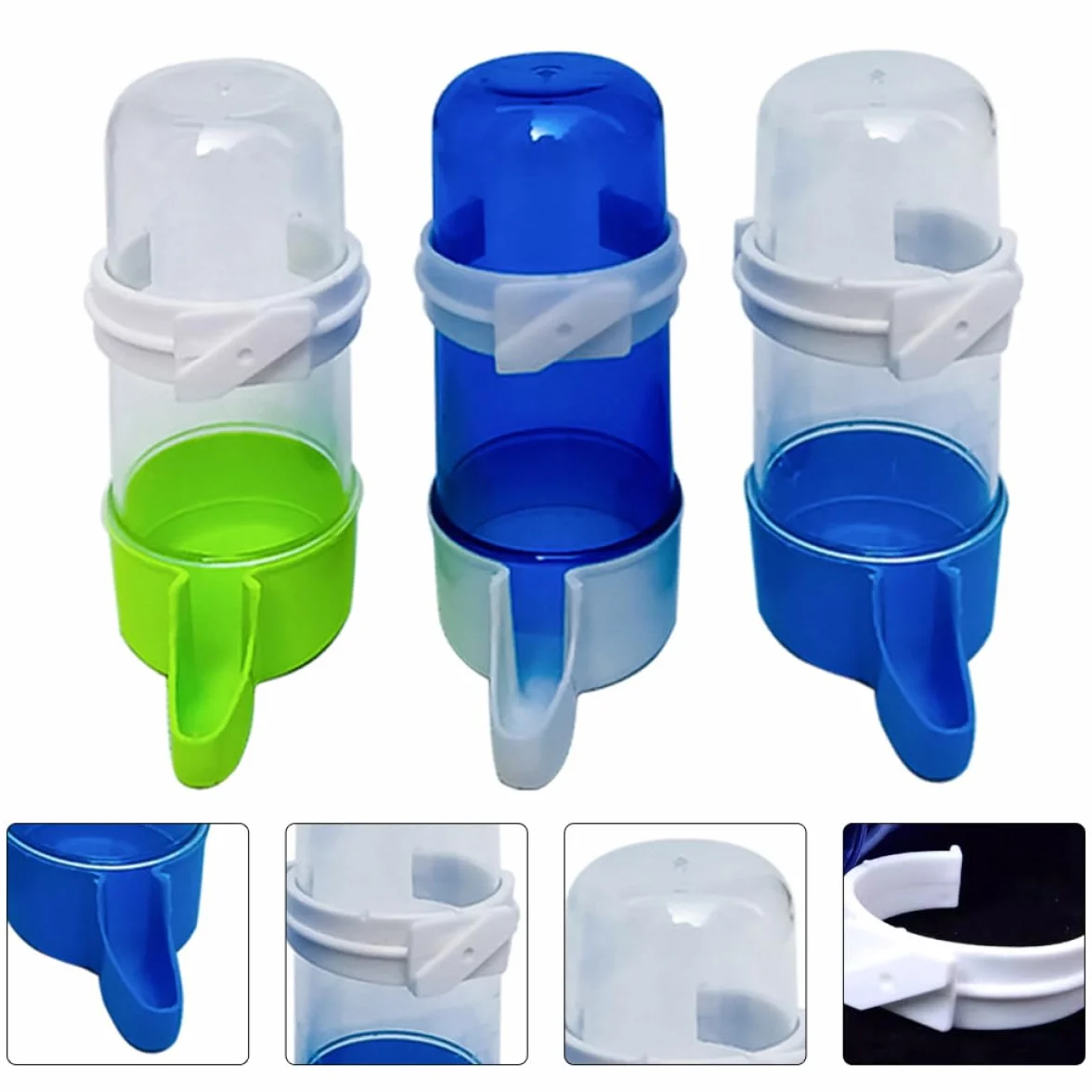 Toyvian Lot de 6 Abreuvoirs Automatiques pour Perroquets 240 ML en Plastique Solide