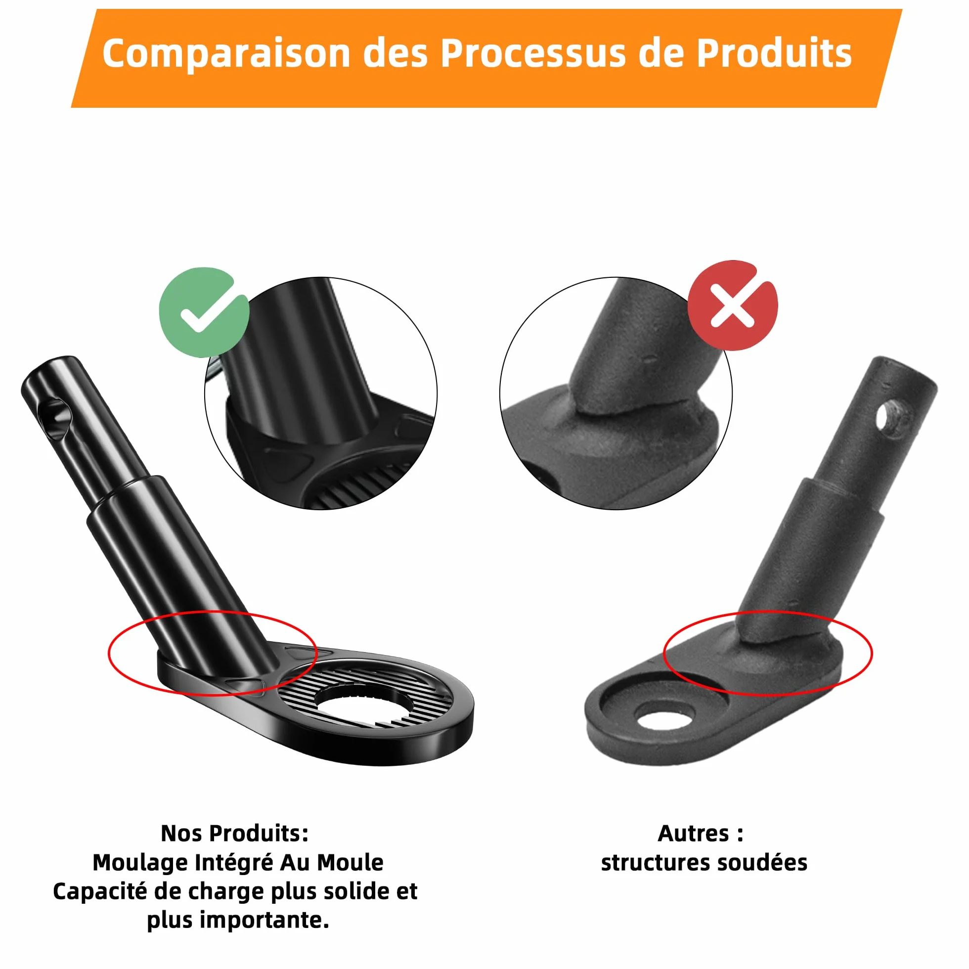 Attelage de Remorque de Vélo 11.5 mm, Adaptateur pour Remorque pour Chien, Noir