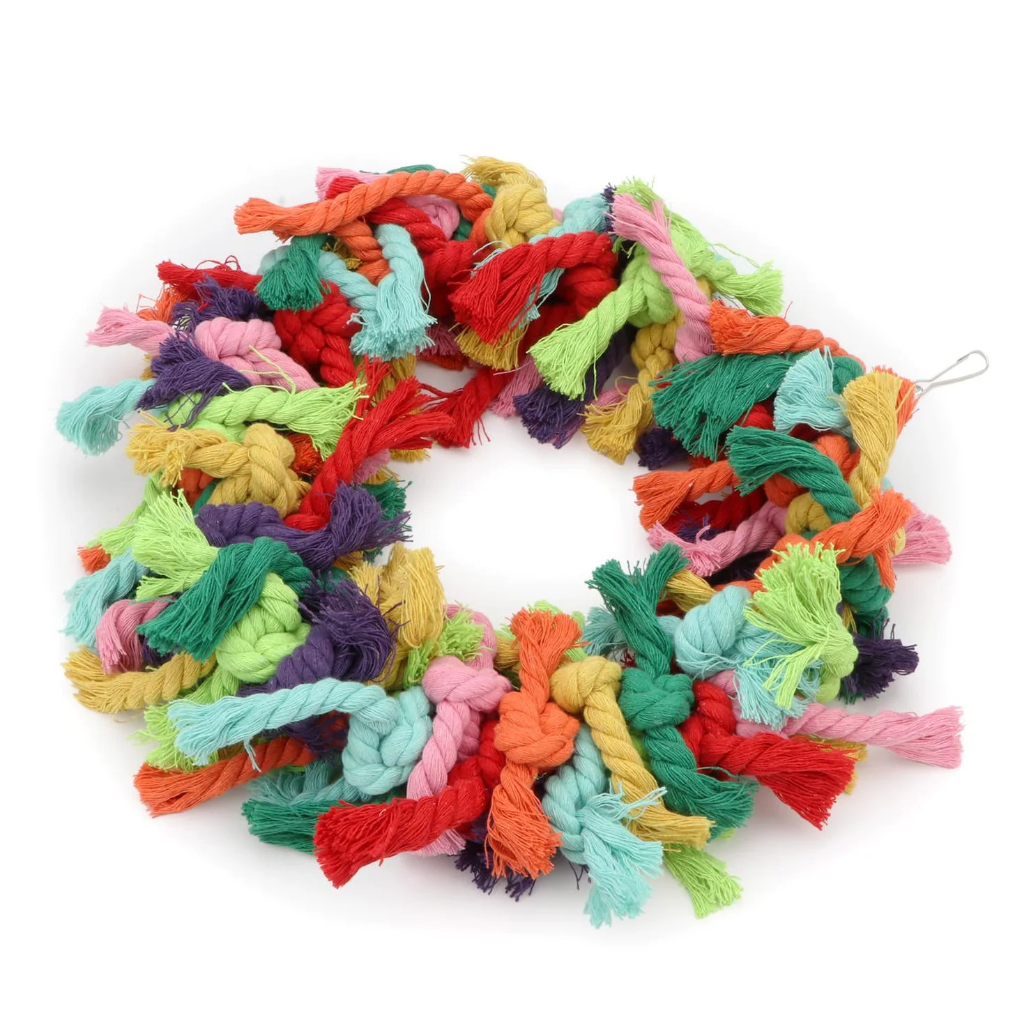 Hypeety Pet Bird Coton Bague Jeu d'exercice à mâcher Coton Snuggle Bague Bird Toy