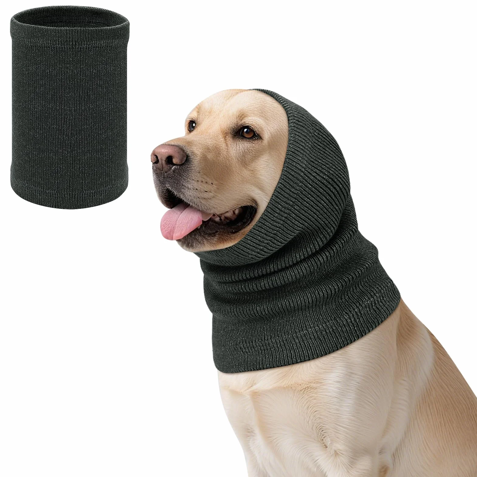 Kiiwah Cache-Oreilles pour Chien, Snood Cache Chien pour Protection Contre le Bruit, Bandeau pour Soulager l'anxiété, Annulation du Bruit pour Feux d'artifice, Orages, Aide au Toilettage
