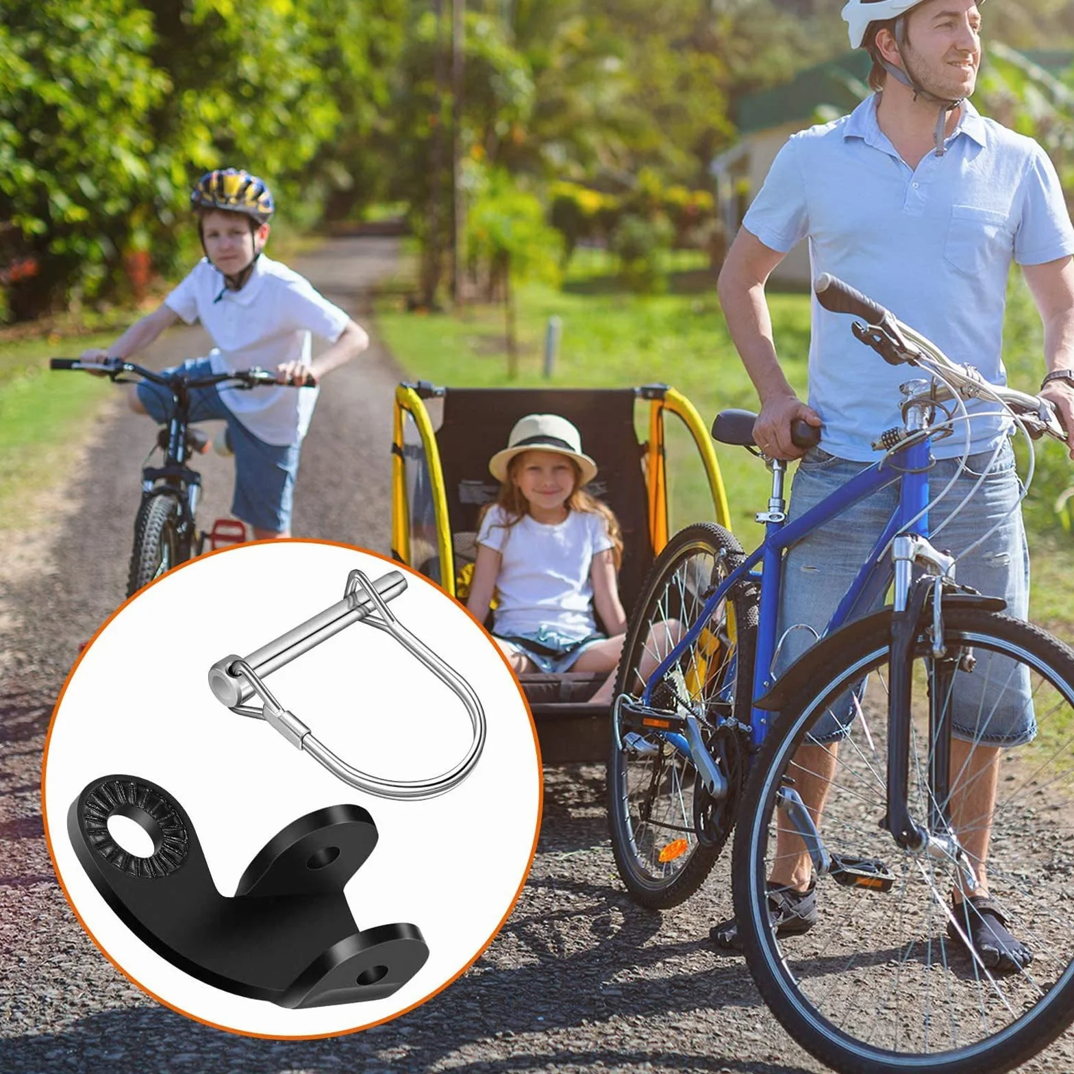 Accouplement Remorque Vélo Compatible Burley Adaptateur Noir