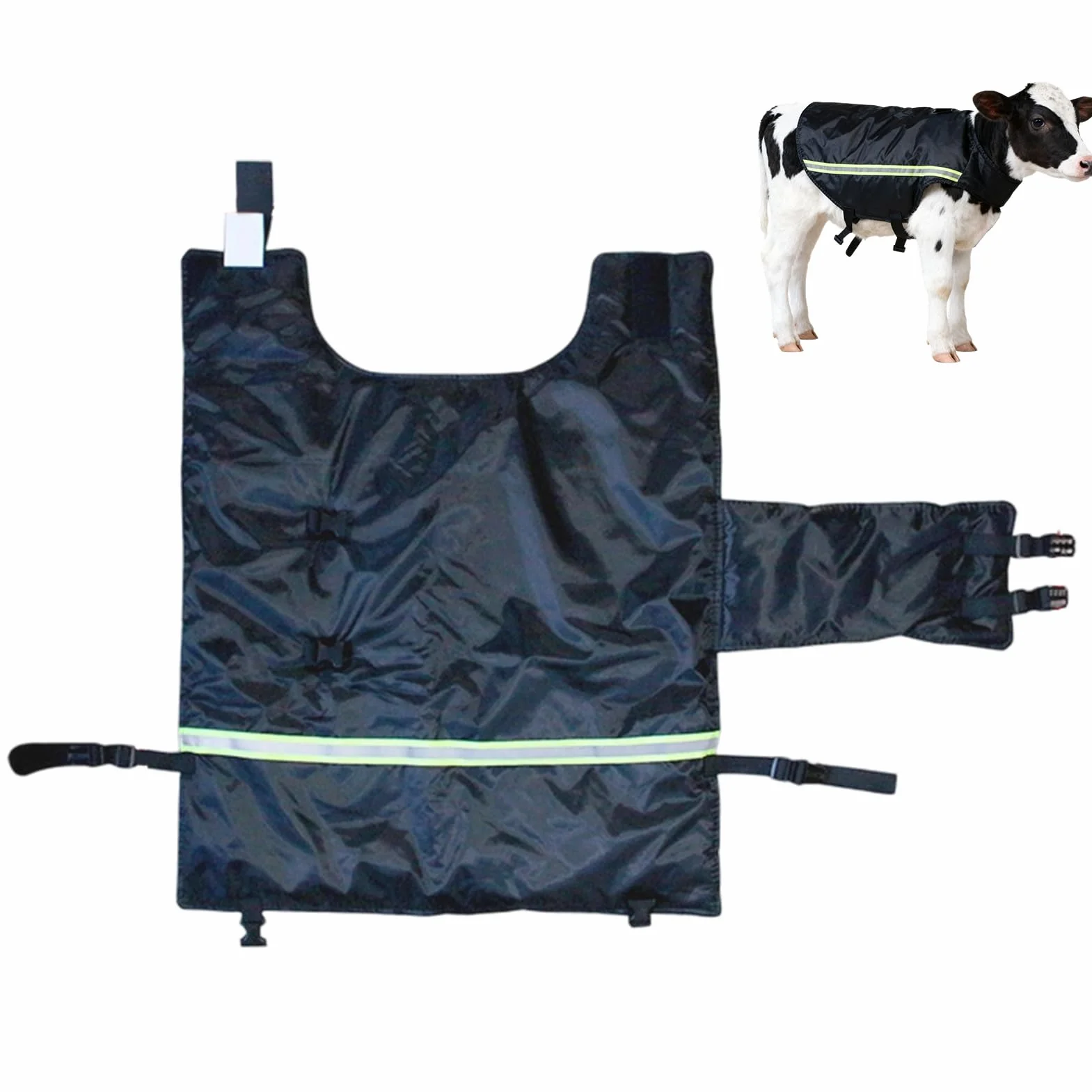 Veste Imperméable Coupe-Vent pour Veau, Couverture Chauffante Hiver Extérieur Bétail Vaches