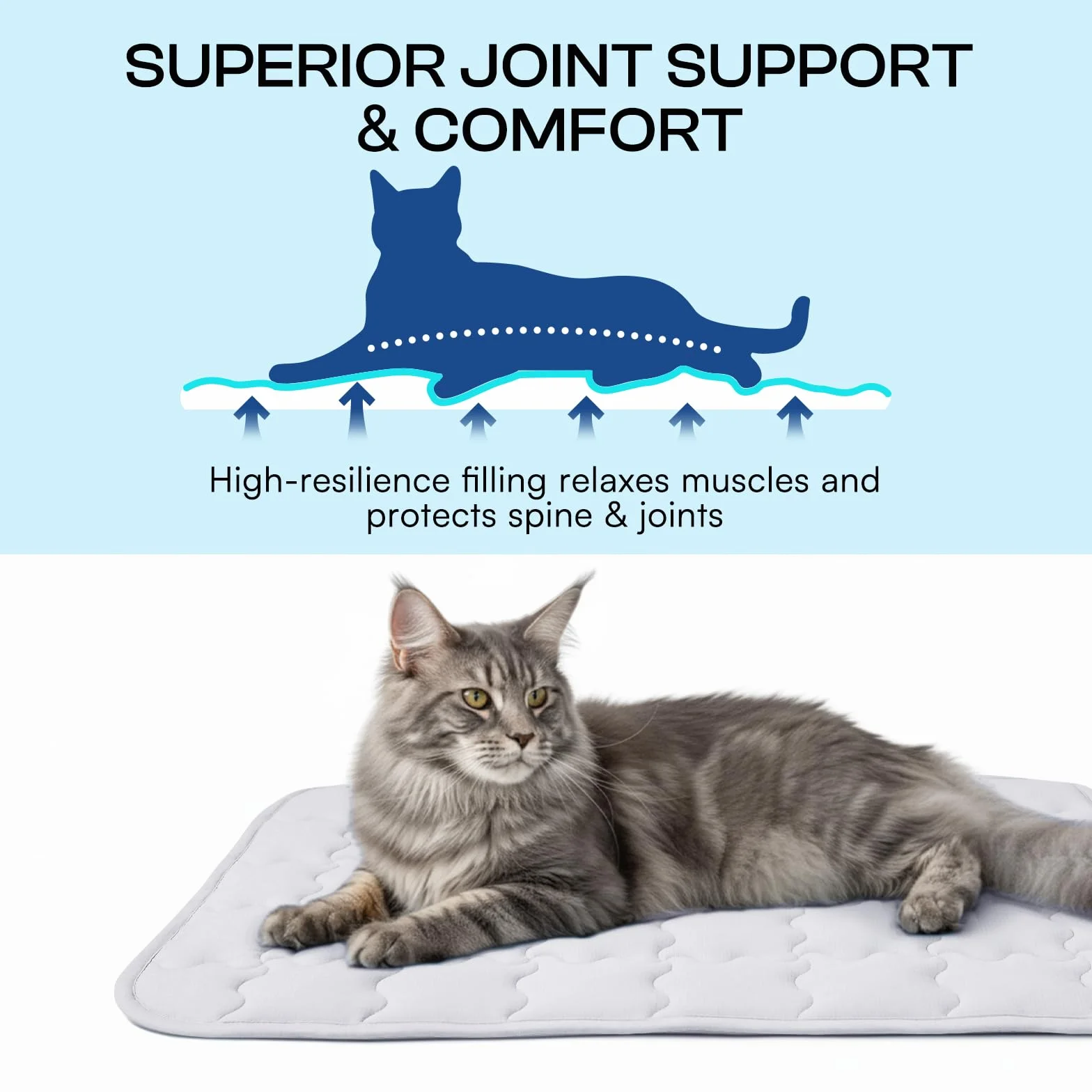 Tapis Rafraîchissant pour Chien et Chat, Lit Lavable pour Chien Gris 51x77cm
