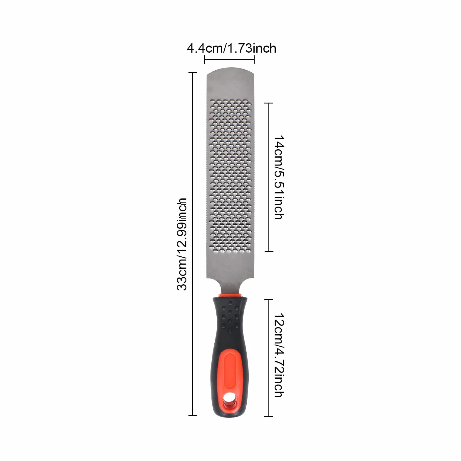 Râpe pour Sabot 32cm Dokeno avec Poignée Caoutchouc, Face Fine et Face Grossière