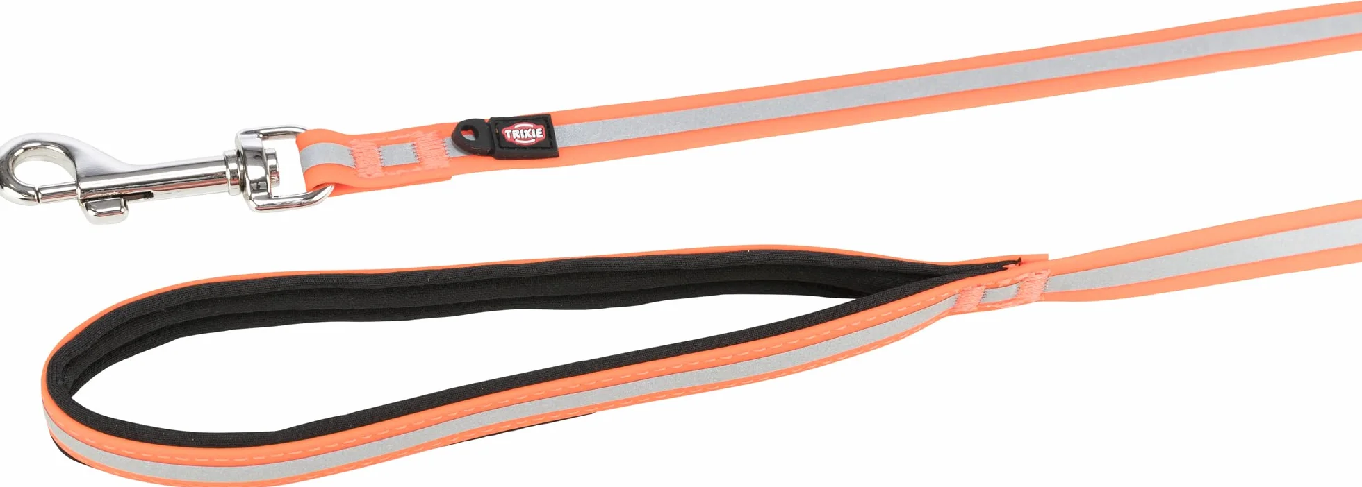 TRIXIE Longe réfléchissante 10 m 17 mm Orange pour chiens M–XL