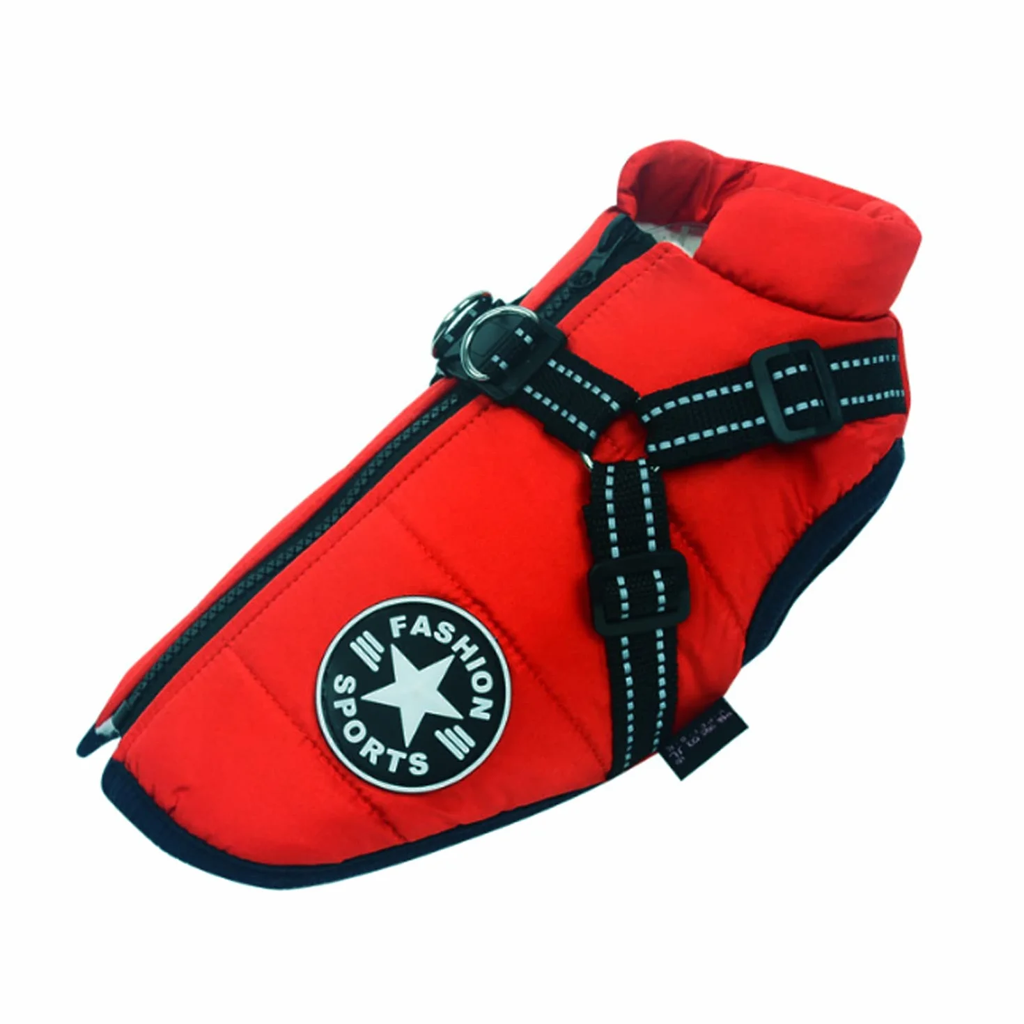 Manteau d'hiver Imperméable pour Chien avec Harnais Veste Réfléchissante Coupe-Vent Petit Moyen