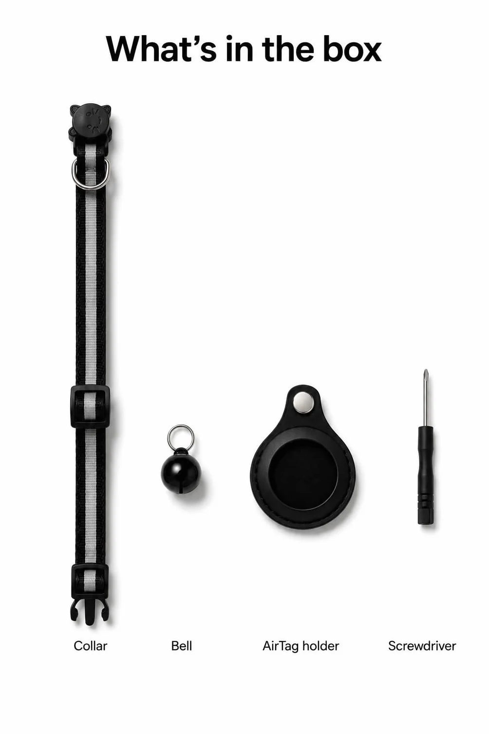 Collier pour Chat Compatible AirTag Orange – Sécurité Anti-Étranglement Réglable Léger