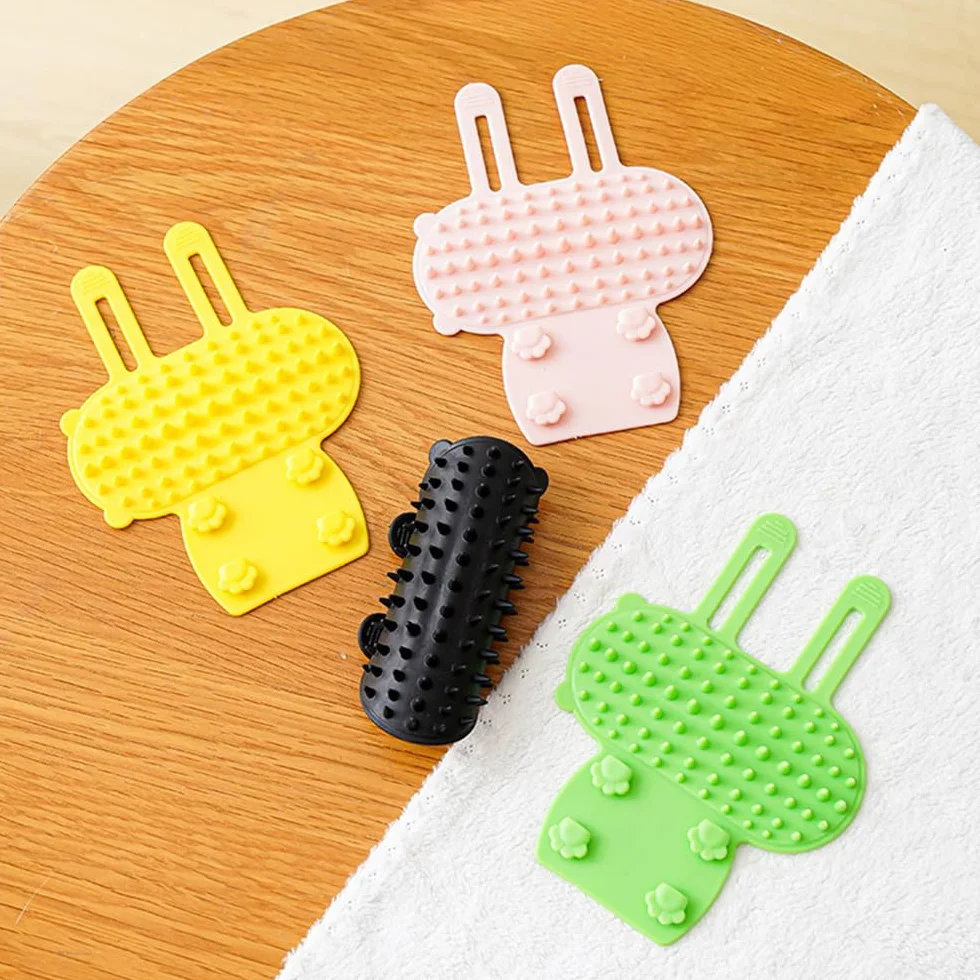 Brosse de Massage Murale Autonettoyante 4 Pcs pour Poil Chat Pieds Table Chaise