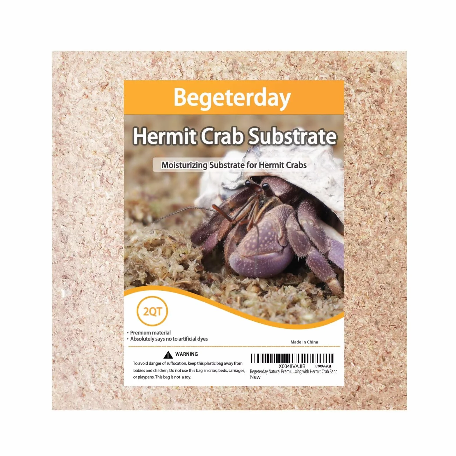 Substrat Naturel Fibre de Tourbe pour Bernard-l'hermite Aquarium
