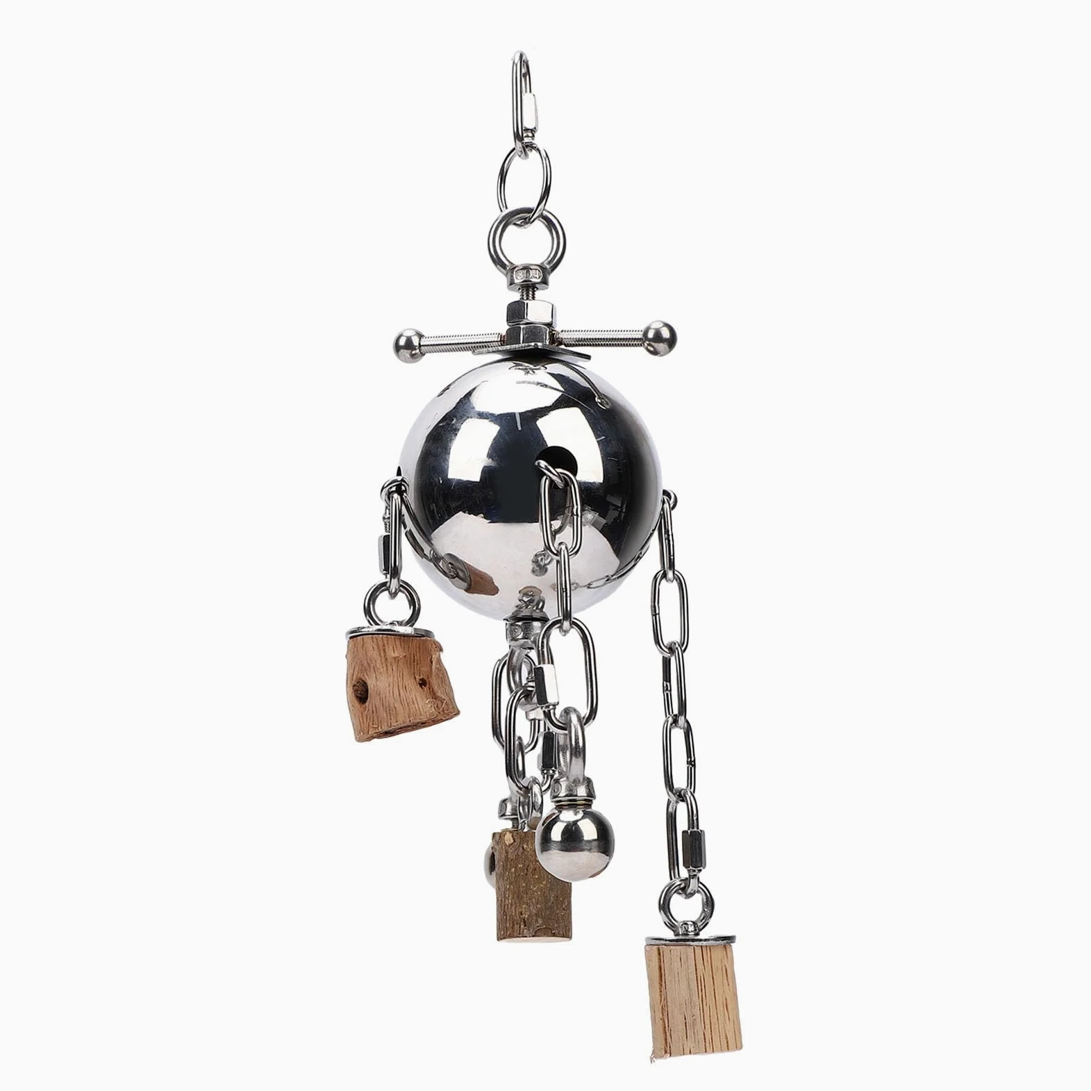 Jouet D'ara de Cloche d'acier Inoxydable Durable pour Le Type D'article de Stimulation Mentale de Perroquet Jouet D'oiseau de Cloche Suspendu