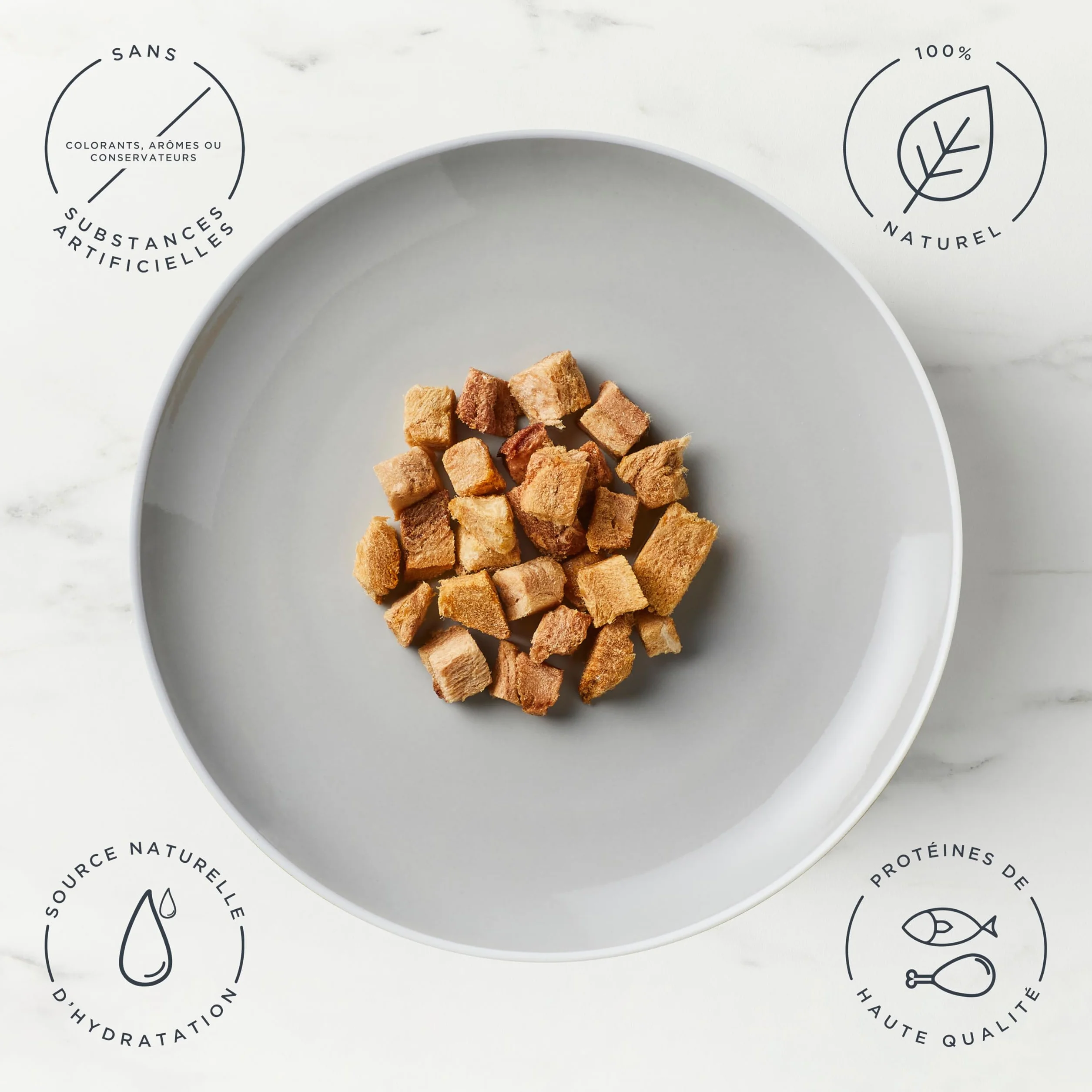 Encore Friandises pour Chat au Filet de Thon 100% Naturelles Lyophilisées Snacks Sains sans Céréales Lot de 12 Pochettes 10 g