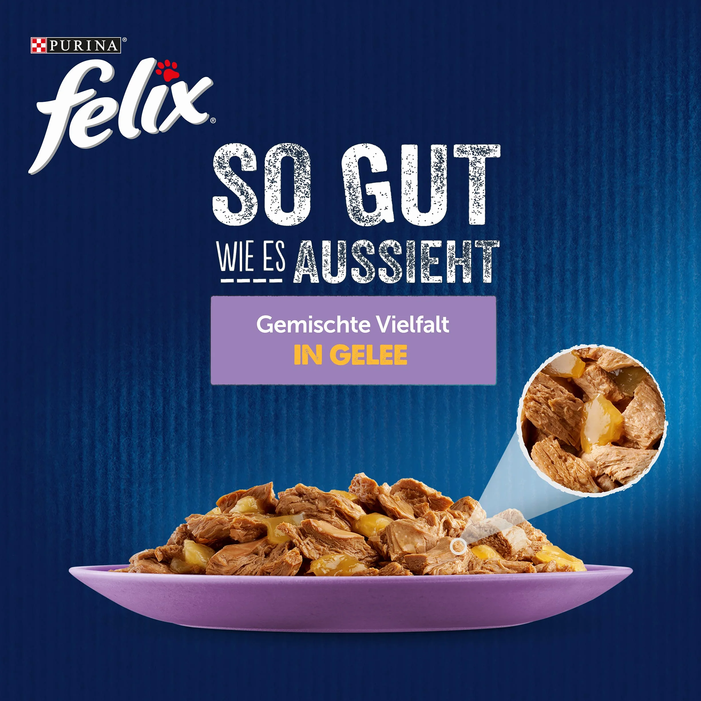 Felix Aussi Bon qu'il en a l'air Nourriture Humide pour Chat Variété mélangée en gelée 44 x 85 g
