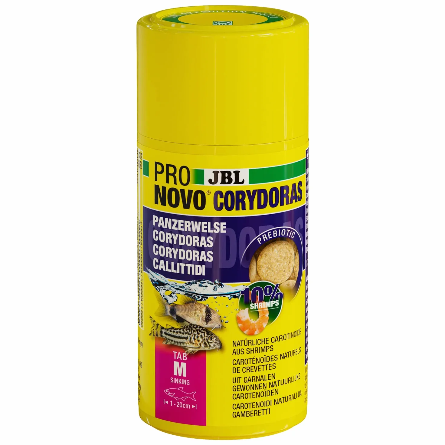 JBL PRONOVO CORYDORAS TAB, Aliment de Base pour Callichthyidés, Comprimés pour Poissons, 100 ml