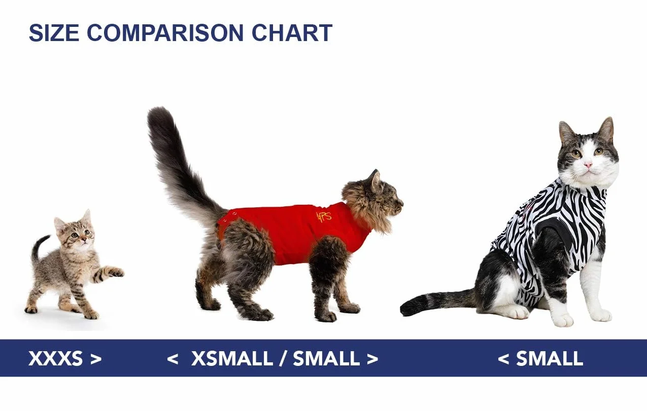 MPS Medical Pet Shirt pour Chats, Rouge, XXXS