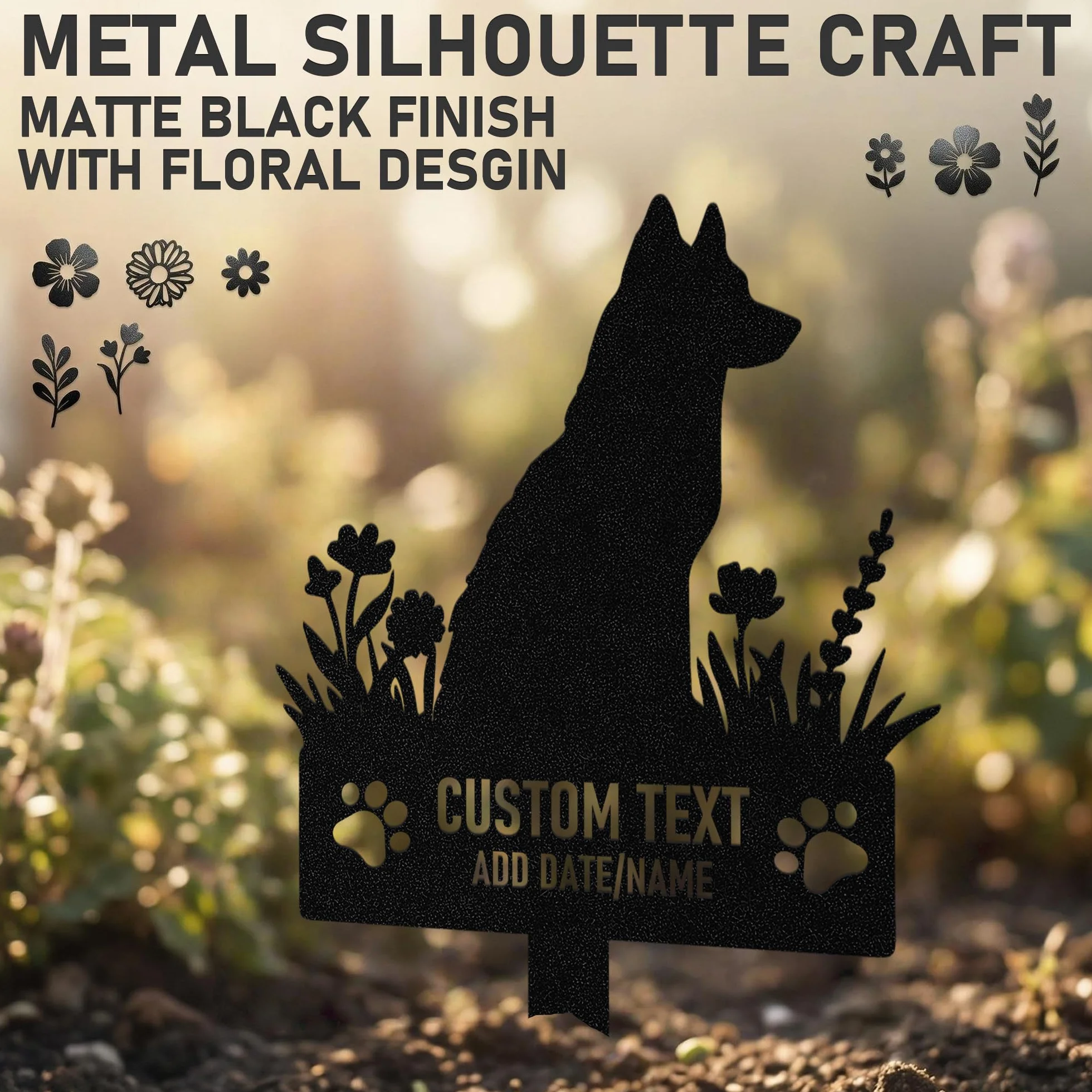 Pierre Tombale Personnalisée pour Chien & Chat, Cadeaux Commémoratifs Souvenir Imperméable d'extérieur