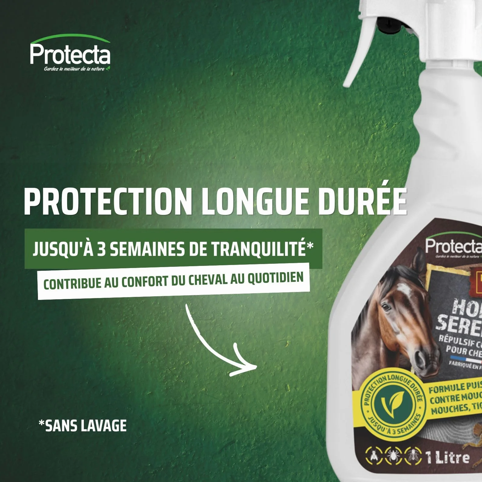 Protecta Répulsif Anti-Mouches Cheval 500mL Protection Longue Durée