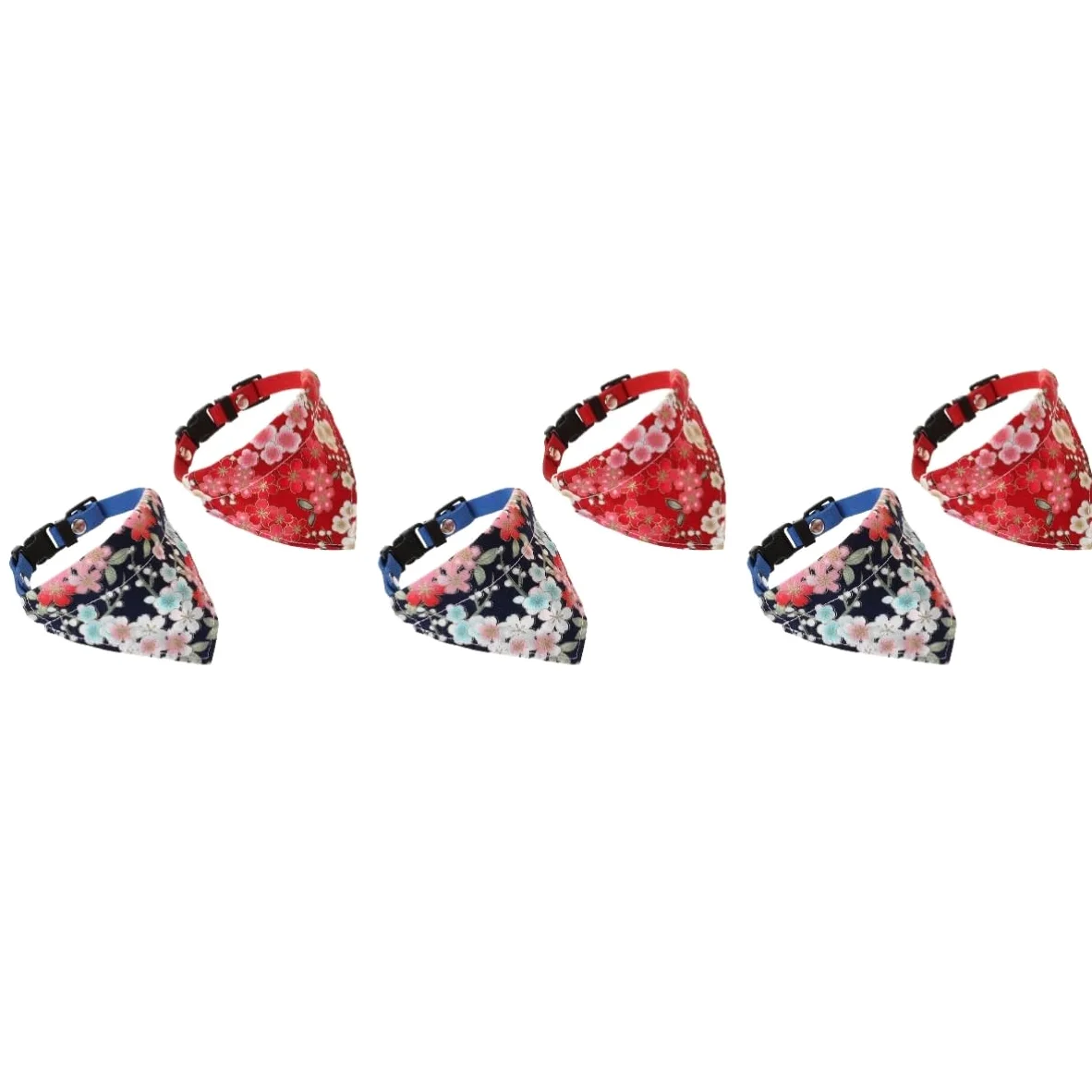 minkissy 6pièces Bandana Chien Triangle Motif Ajustable Accessoires Animaux Modèles Aléatoires