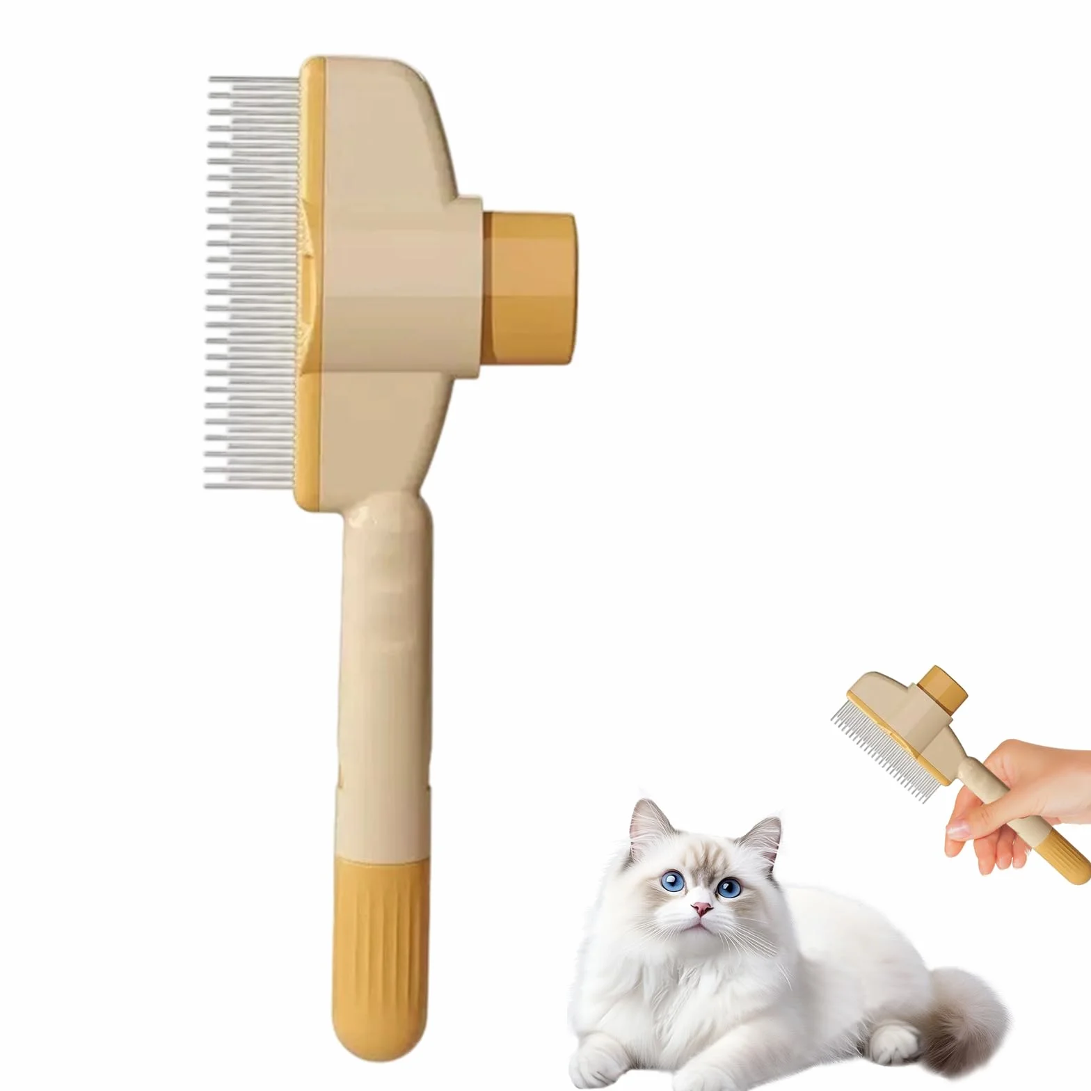 Brosse Activ Pet Attrape'Poils pour Chat et Chien, Élimine 95% Poils Morts