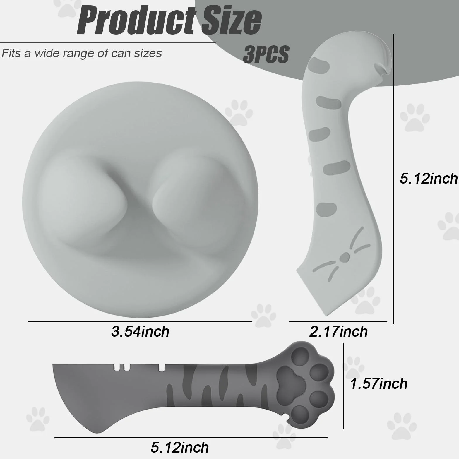 Couvercle Silicone Alimentaire pour Chat, Lot Ensemble Polyvalent pour Nourriture et Conservation