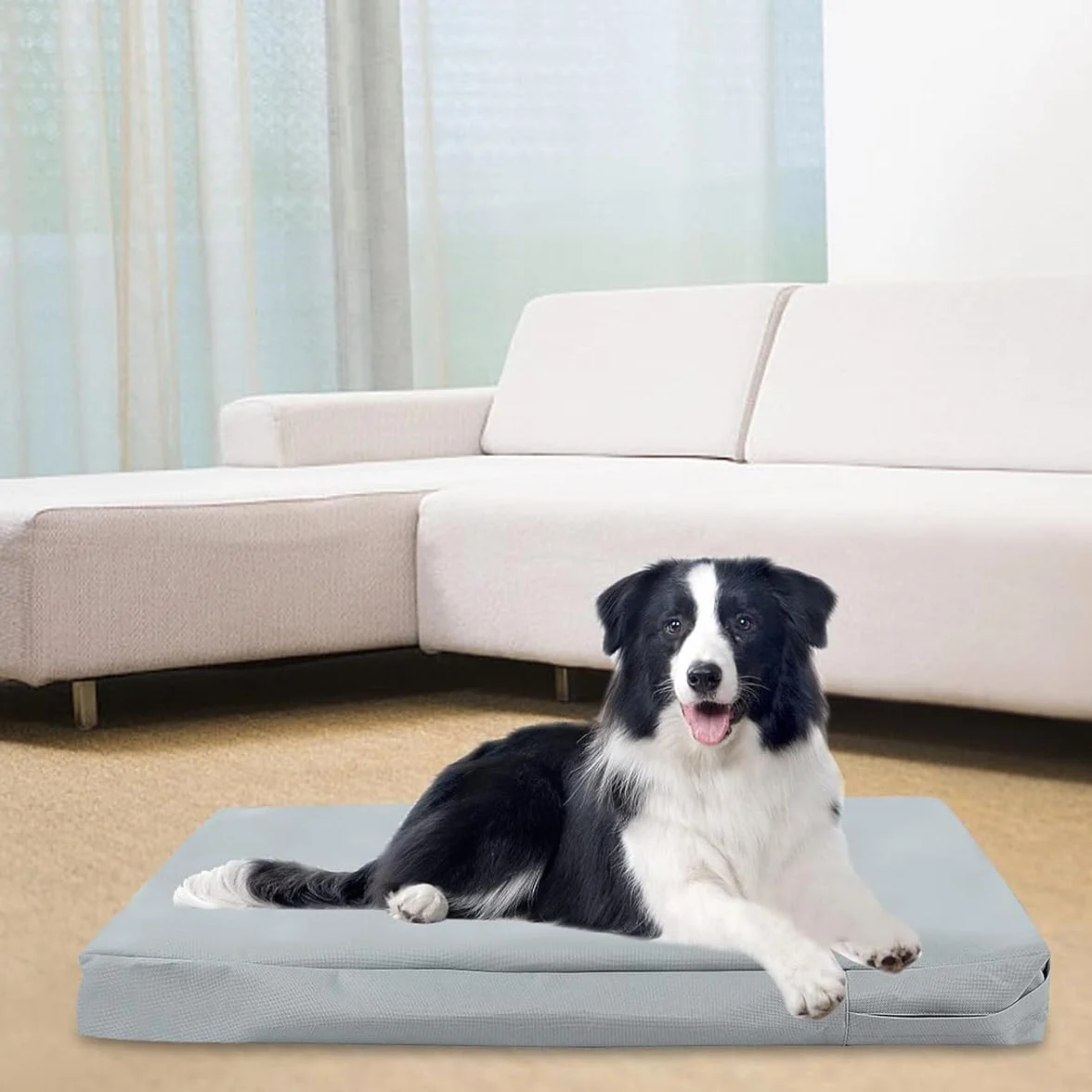 Housse de lit pour chien imperméable Oxford taille M 92 x 59 x 10 cm