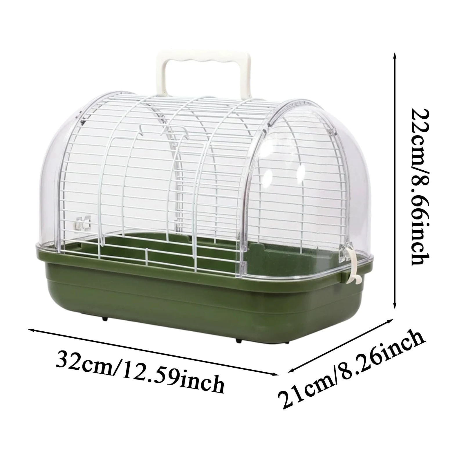 Transporteur d'oiseaux Boîte De Transport avec Un Perchoir Debout Et Une | Cage de pour Oiseaux pour Perruche, Canari, Calopsitte, Conure et Dragon Barbu