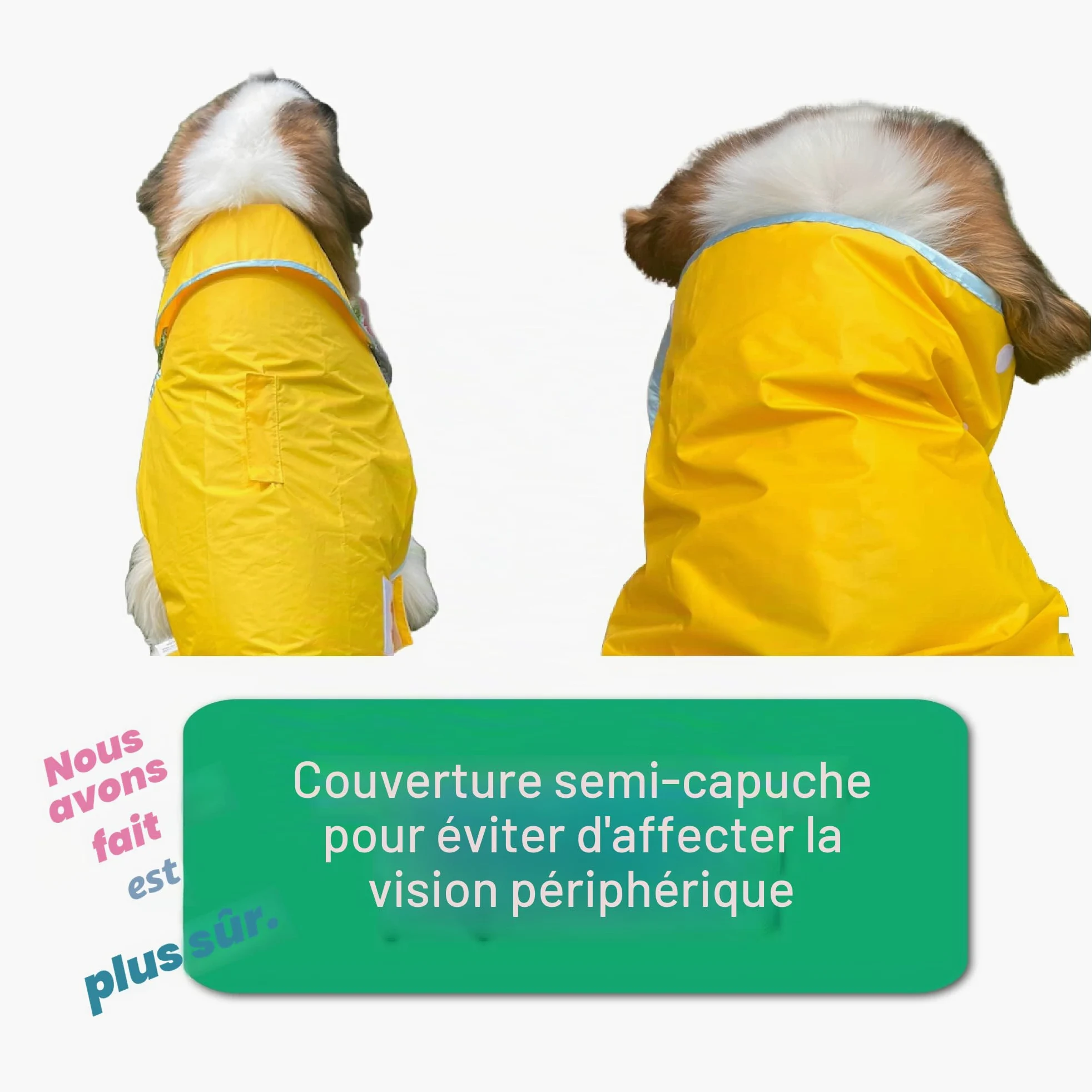 Huge Hounds HugeHounds Manteau de Pluie imperméable pour Chien Taille XL