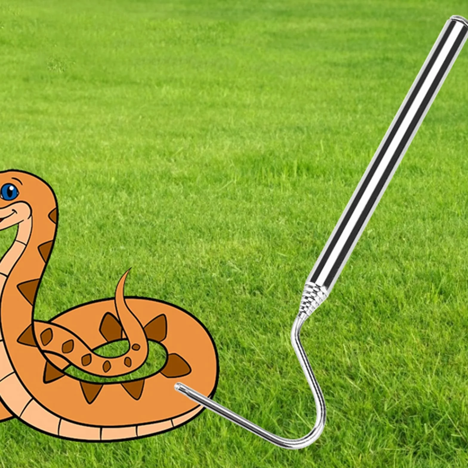 Crochet de Serpent Télescopique Pliable 16,5-68 cm, Extensible, Réglable