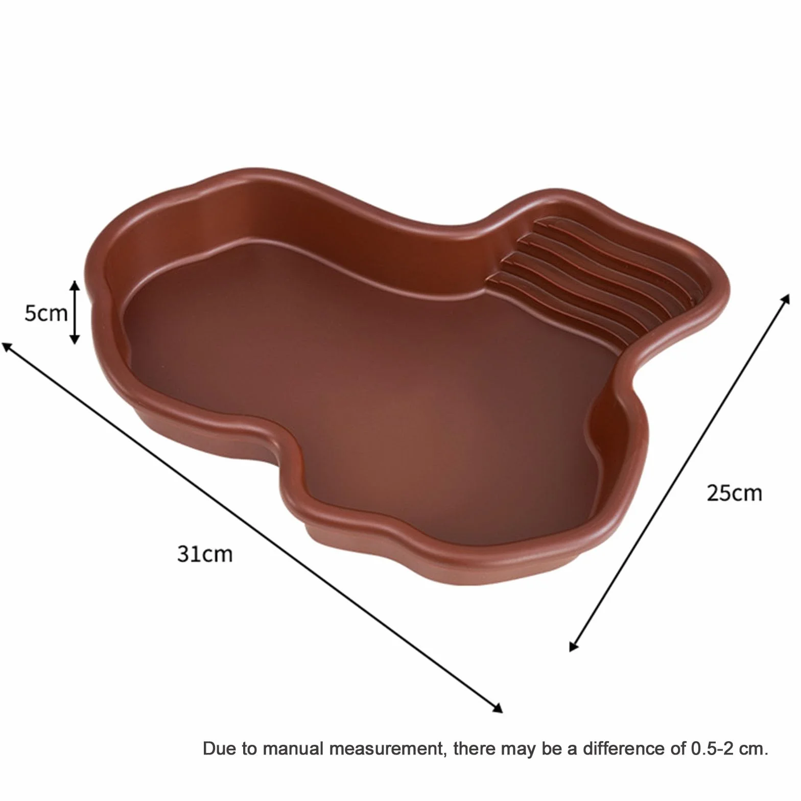 Plat d'eau pour Reptiles, Tortues avec Rampe, Bain Amphibiens Lézards, Ornement d'aquarium
