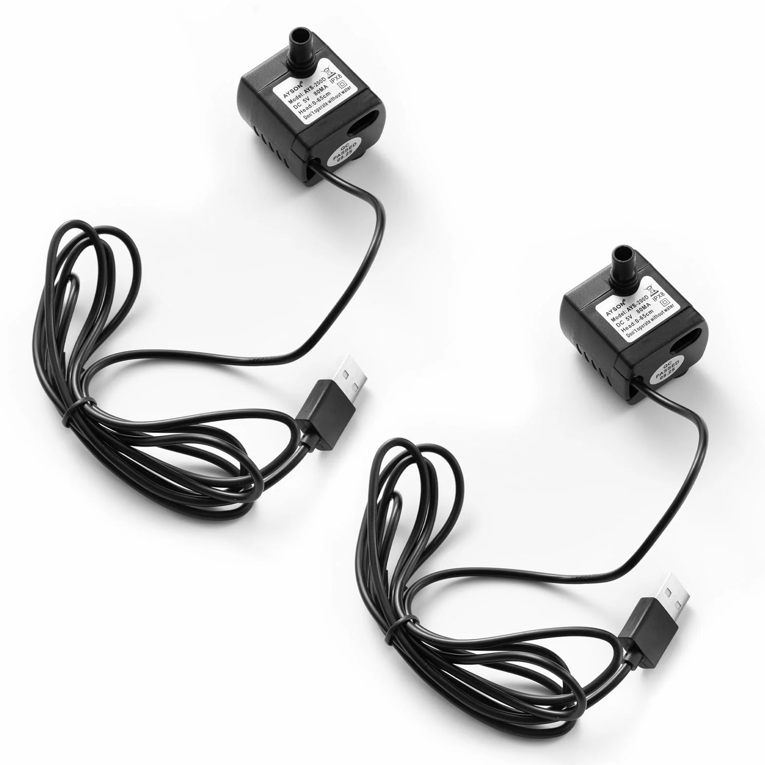 Mini Pompe à Eau Submersible USB DC 5V 200L/H Ultra Silencieuse pour Aquarium Fontaine Étang