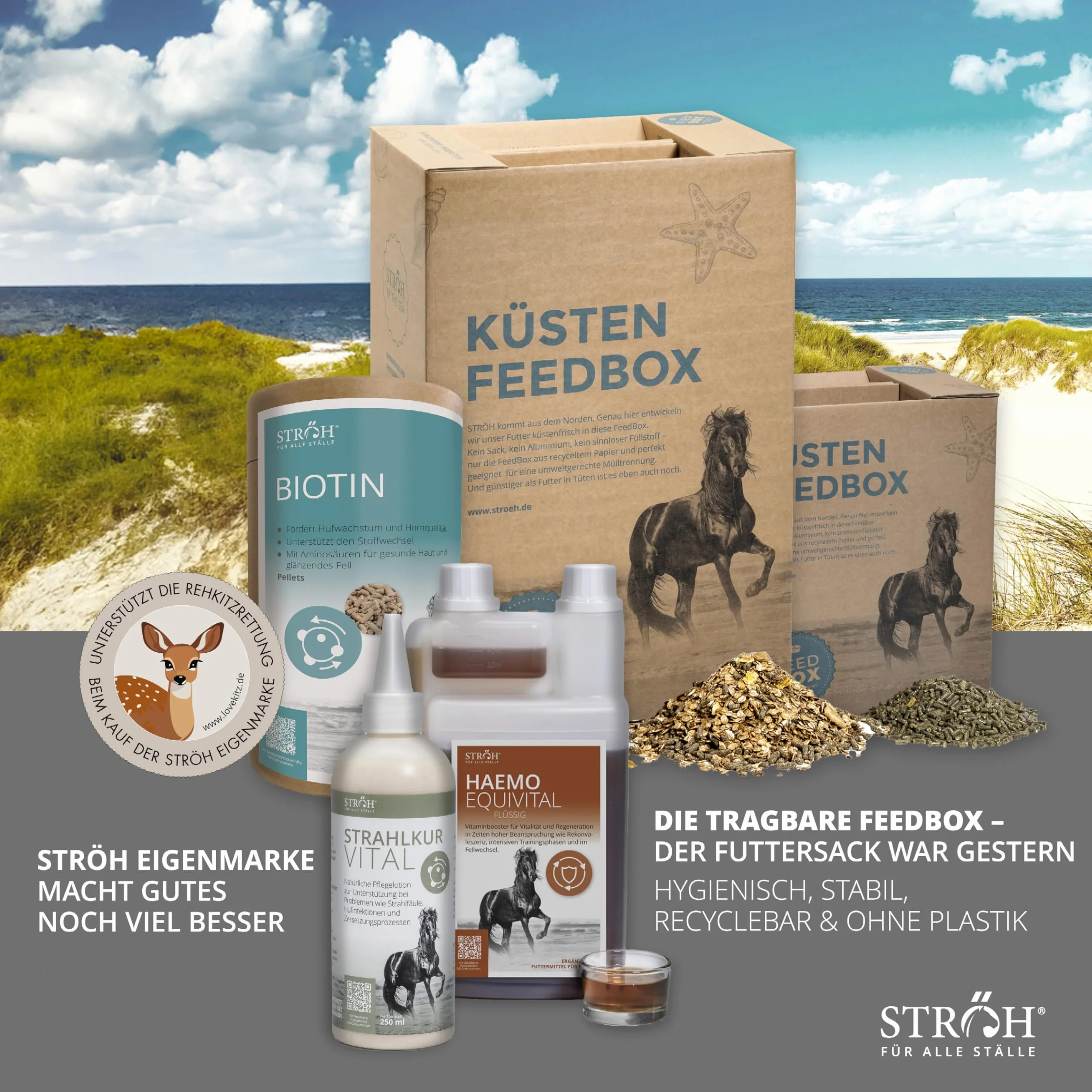 STRÖH Poivre moine pour chevaux 1 l flacon doseur équilibre hormonal juments étalons