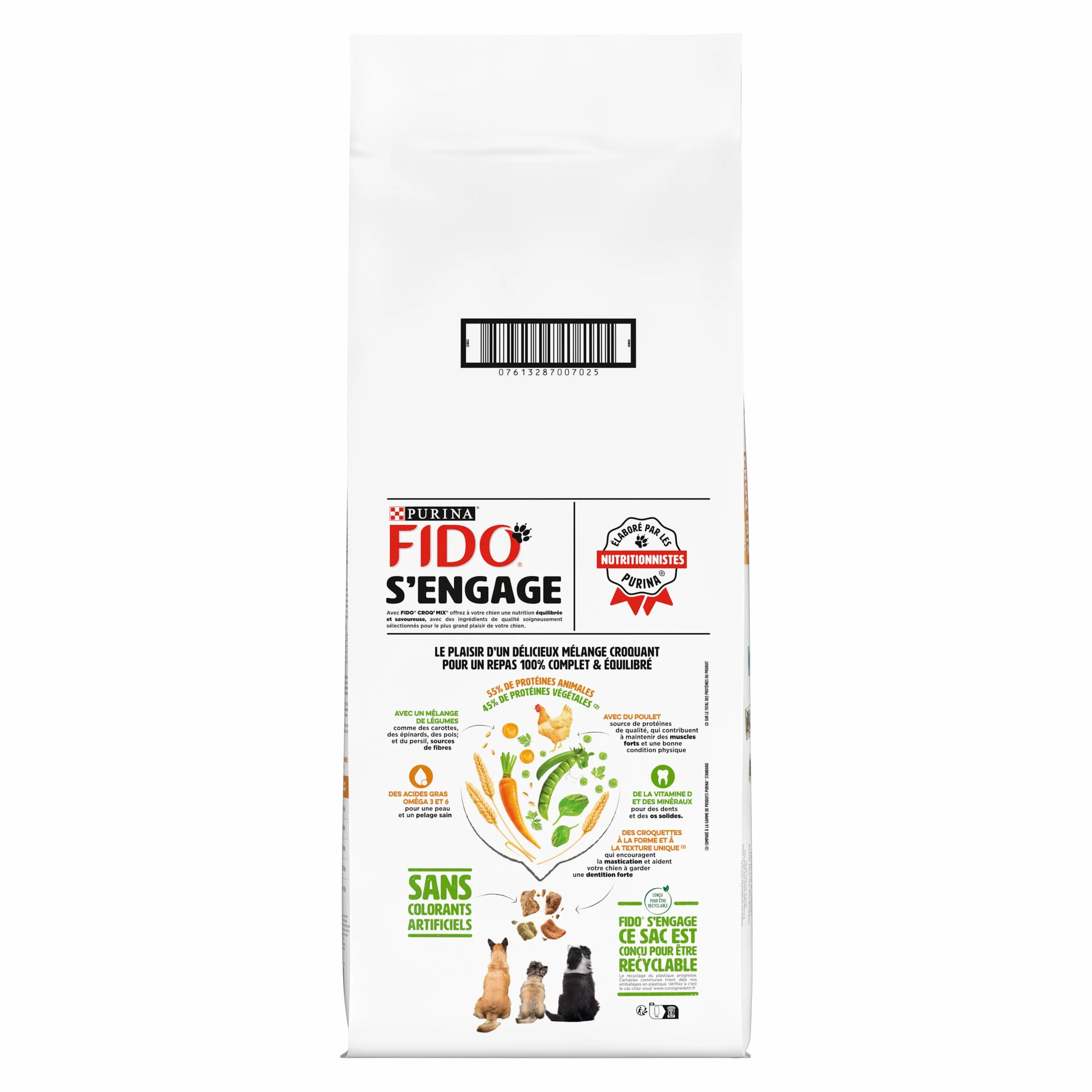 Croquettes Chien Adulte au Poulet & aux Légumes 12kg Sac