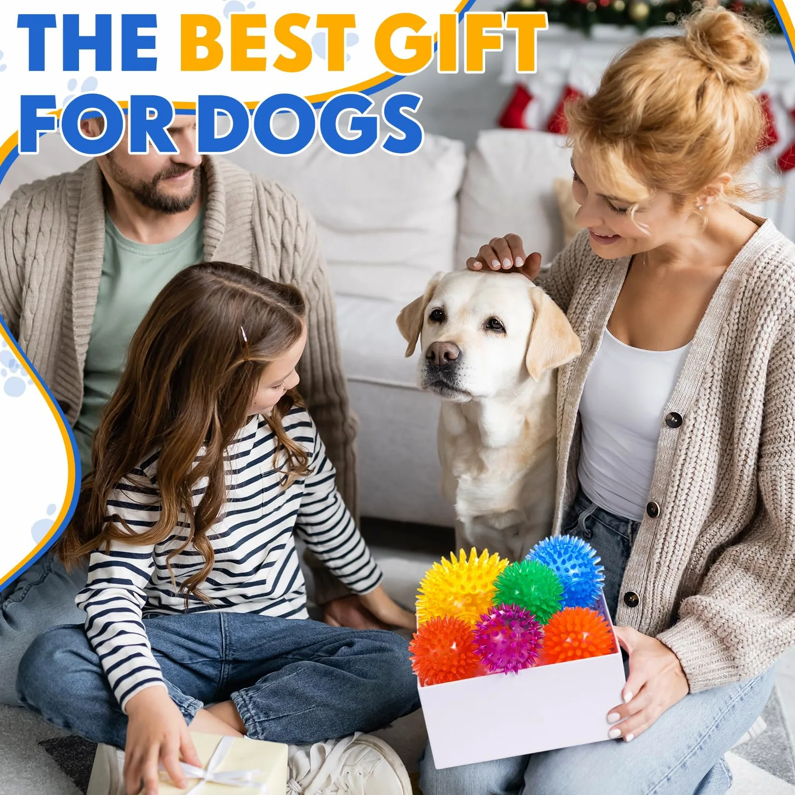 Lot de 50 balles couinantes pour chien en vrac pour mâcheurs agressifs - Jouet à rapporter - Jouets à mâcher en TPR pour nettoyer les dents et l'entraînement - 5,3 cm, 6,3 cm, 8,9 cm