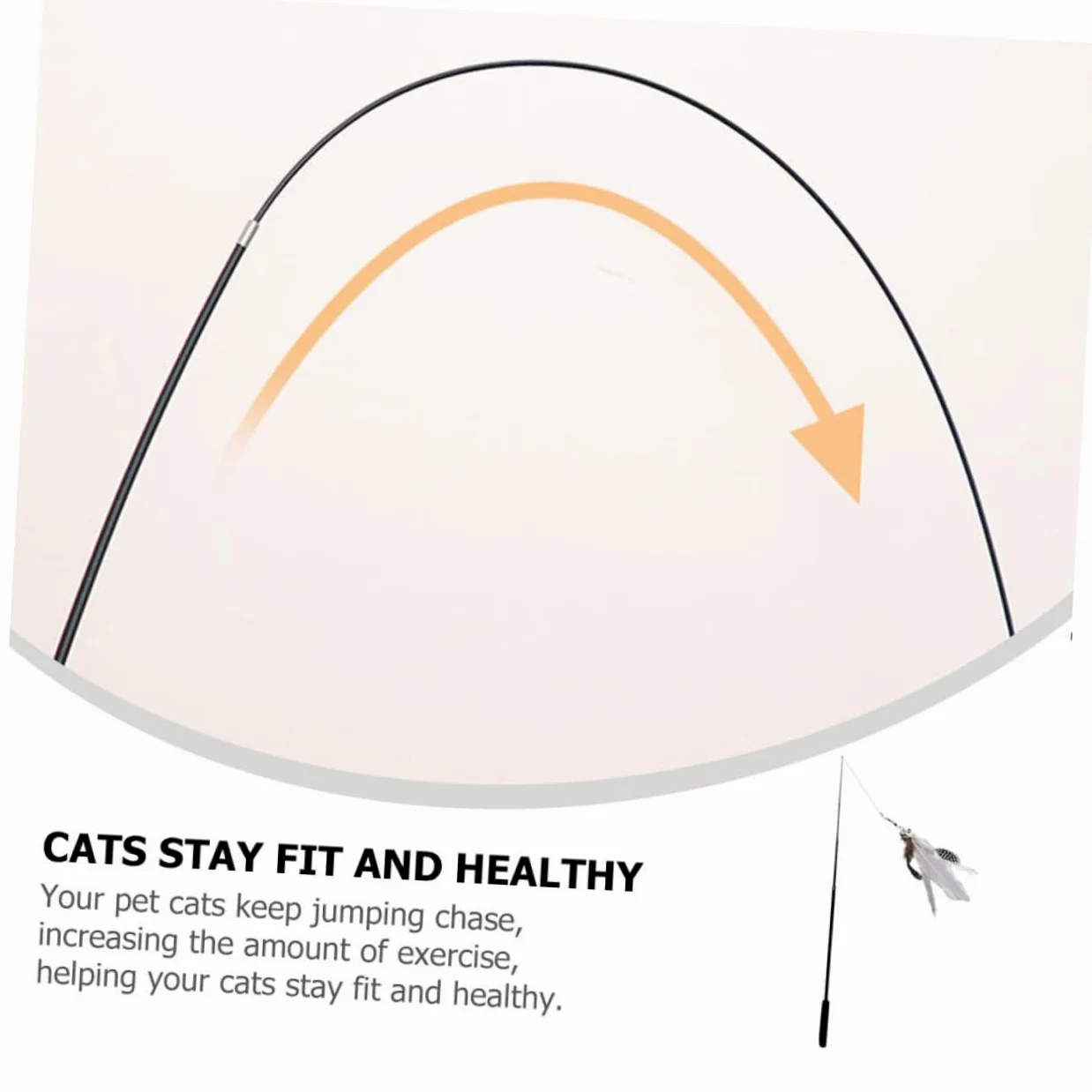 Mipcase 8pièces Télescopique pour Chat Jouet Interactif avec Plume pour Activité Curiosité des Félins