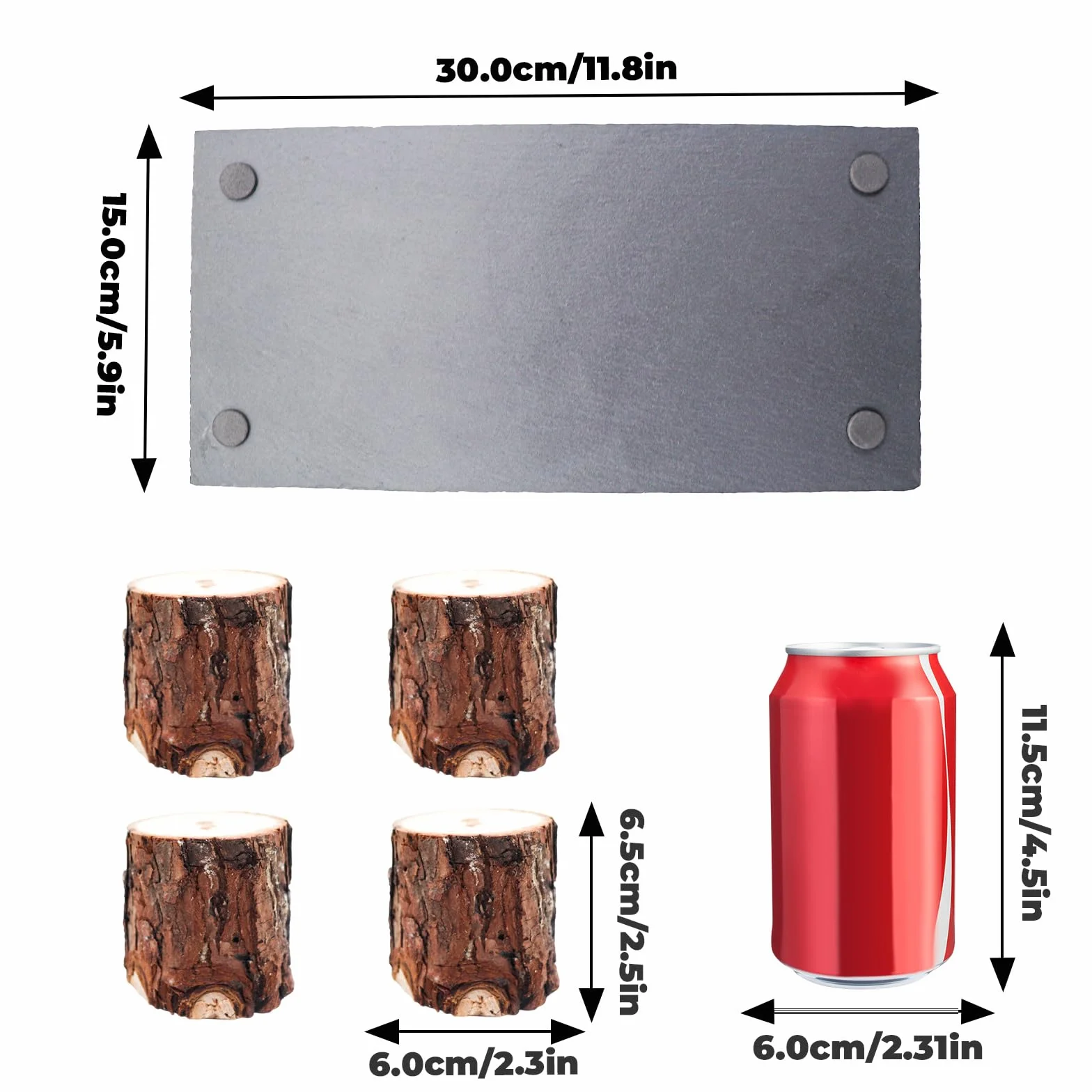 Dnoifne Plateforme de Baignade pour Reptiles – Roches en Ardoise avec Structure en Bois, Cachettes et Grottes pour Gecko Léopard, Accessoires de Terrarium pour Dragon Barbu, Python Royal, Tortue