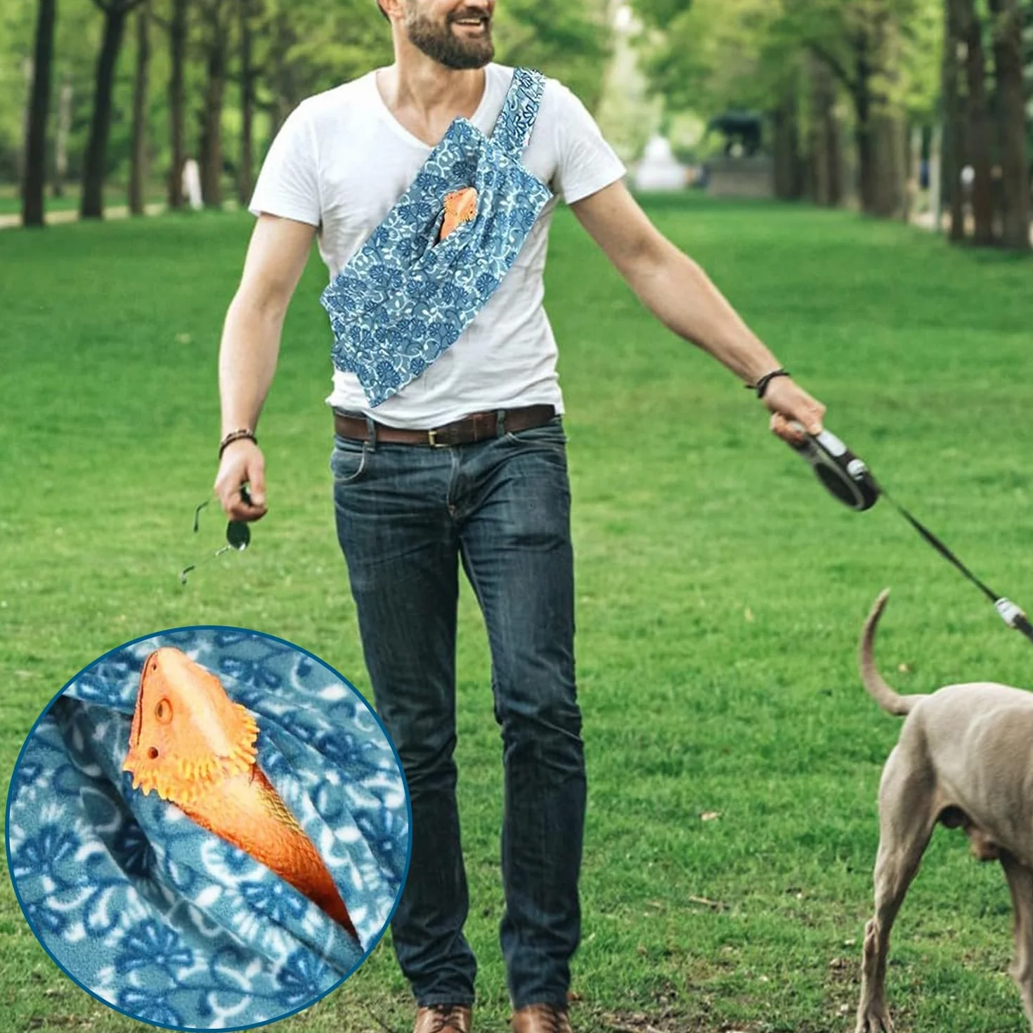 Écharpe de Transport Réglable pour Dragon Barbu, Porte-Dragon Barbu, Sac pour Reptiles