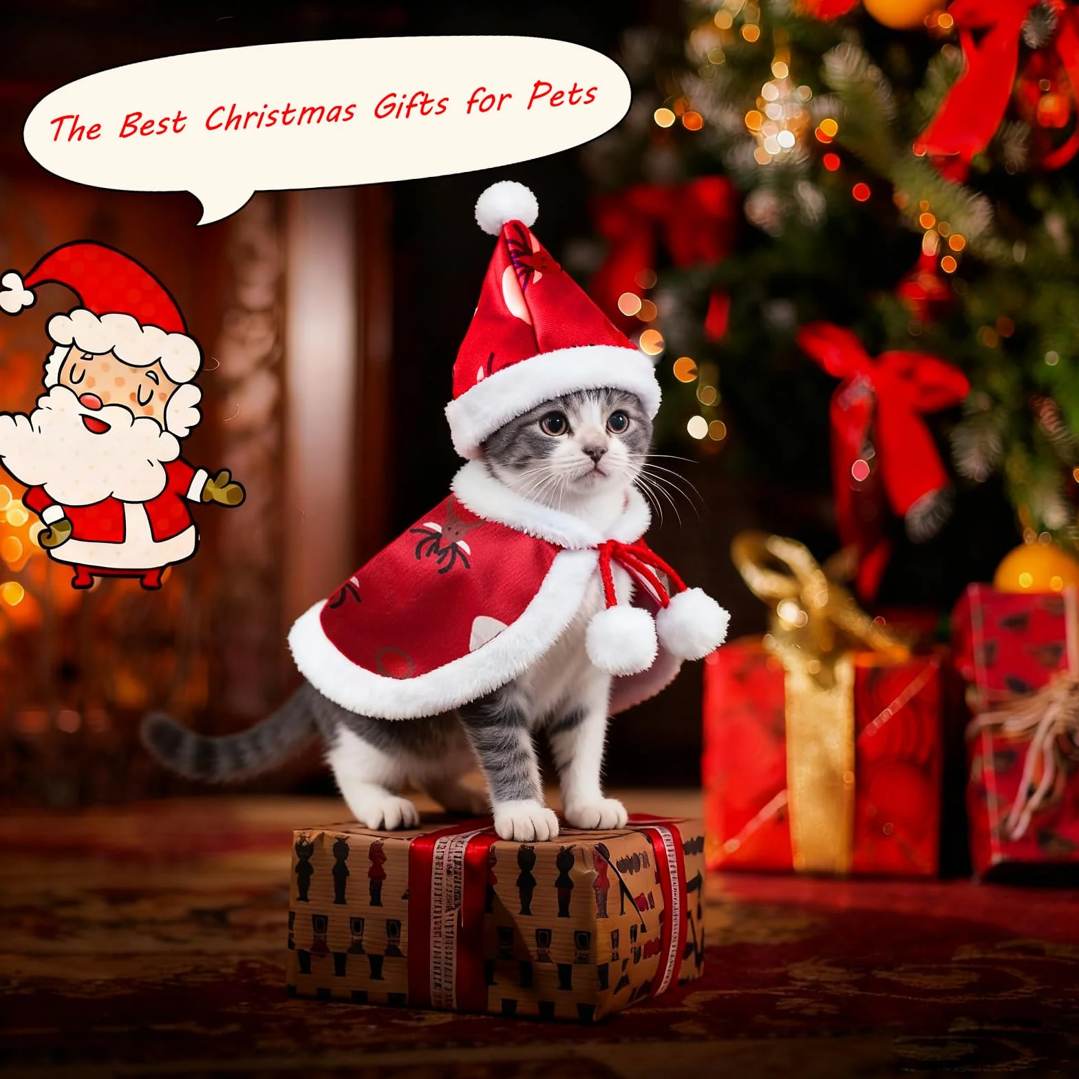 Deguisement de Noël pour Chien Chat Costume Animaux