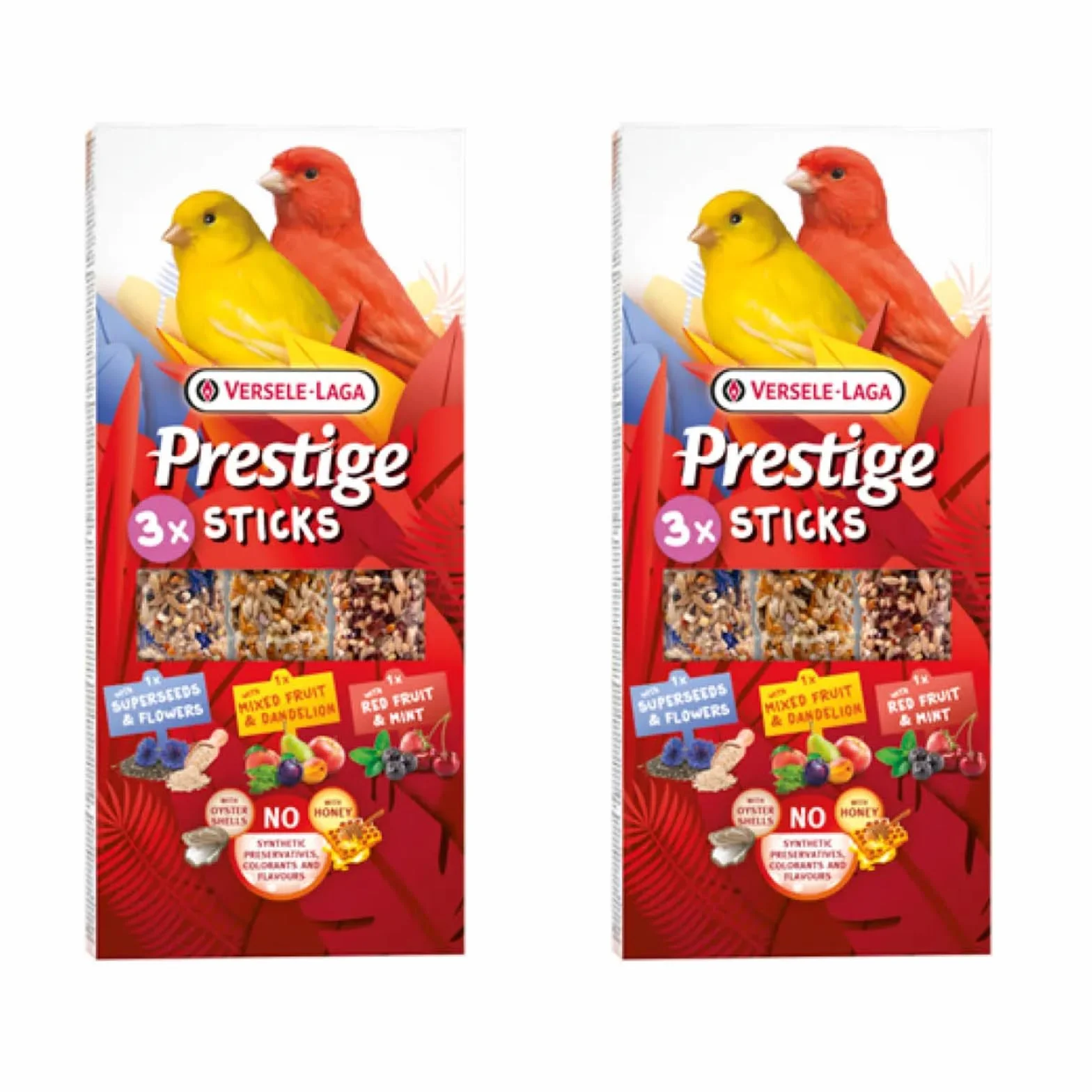 Versele-Laga Prestige Sticks Canaris Triple Variety Pack Double 2 x 90 g Snack pour canaris