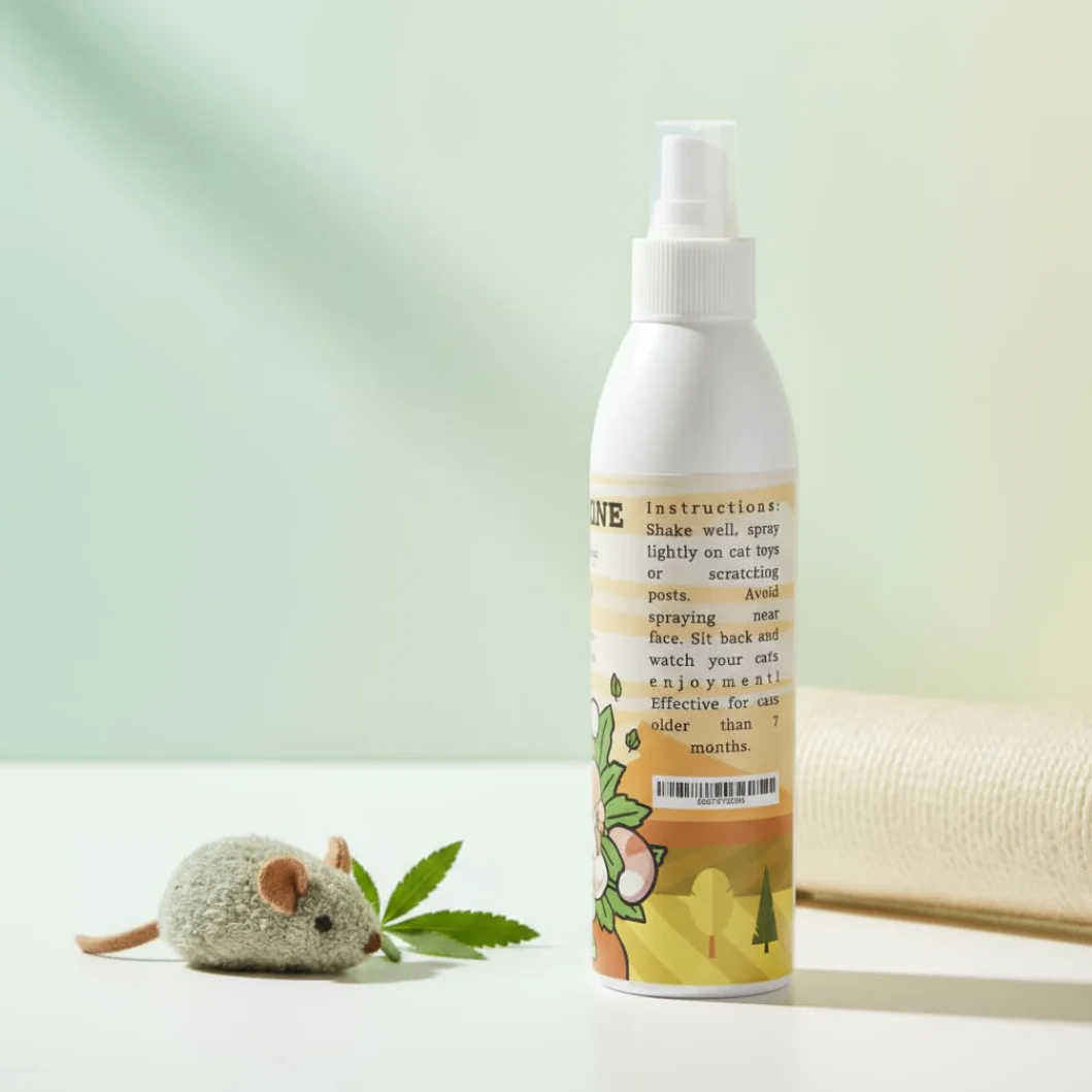 Spray d'herbe à chat Catomwise | Naturel, durable et sûr pour jouets et griffoirs