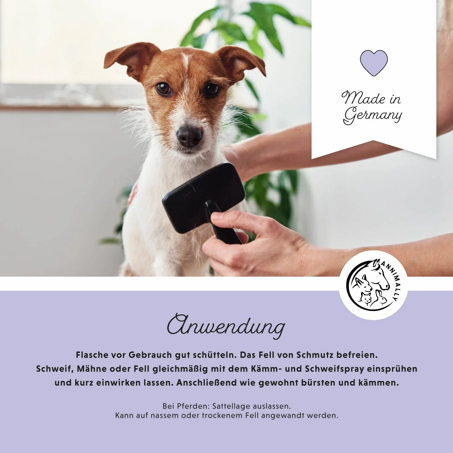 Spray pour crinière et queue démêlant pour chevaux 500ml - Démêlant pour chiens, brossage facilité, pelage soyeux
