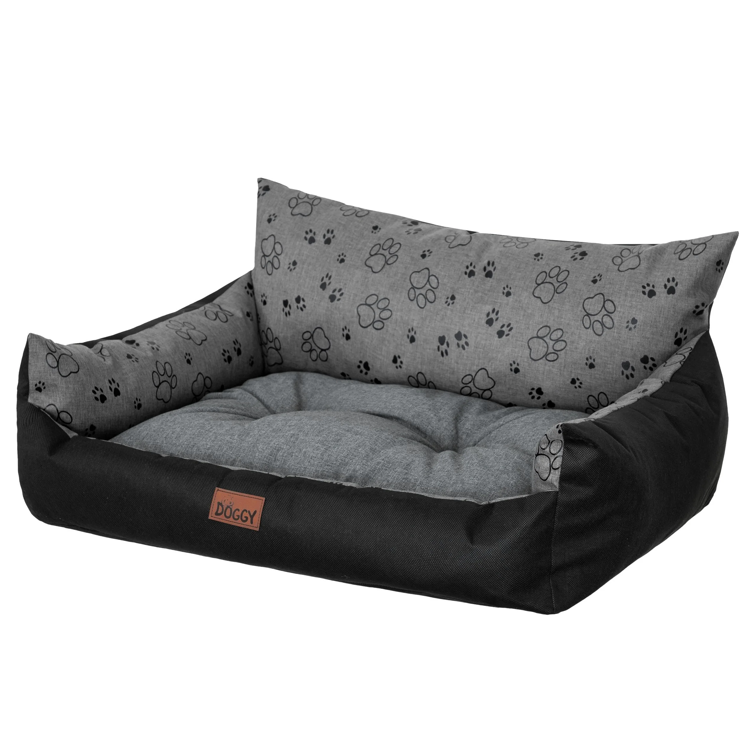 Lit Chiens Grande Taille Imperméable - Couverture Canapé, Lit Chiens Taille Moyenne - Joker - Coussin Chien Oeko-Tex Dog Bed 82x63 cm Graphite 3D XL