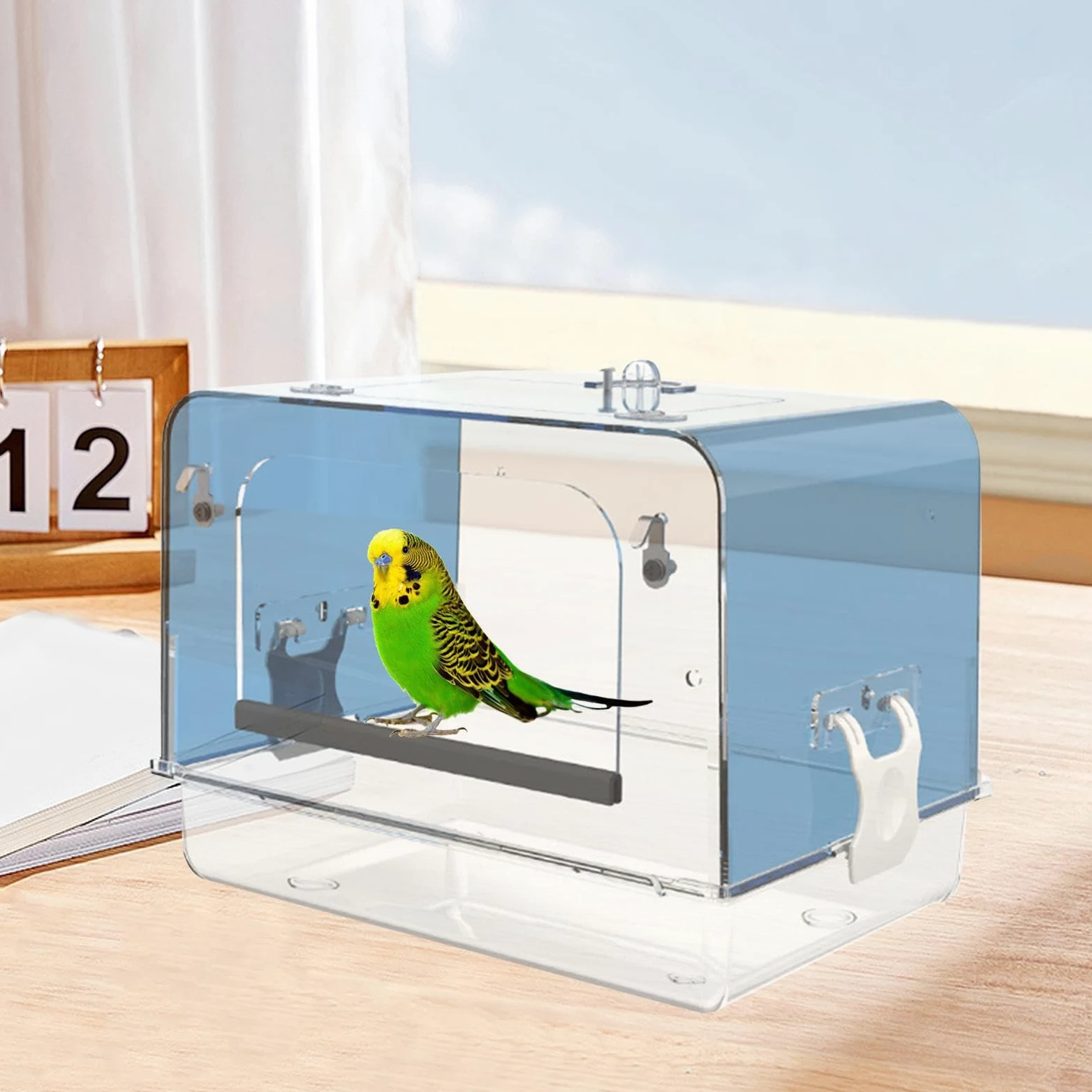 Baignoire Spa pour Oiseaux pour à Plumes, Bleu