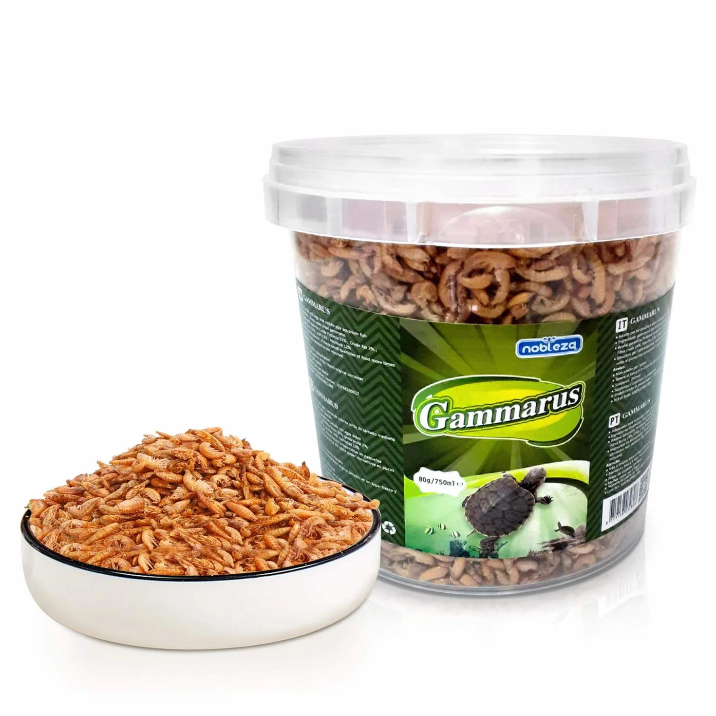 Nobleza Crevettes Tortue, Nourriture Tortue d'eau Crevettes Rivière Naturelles 80g 750ml