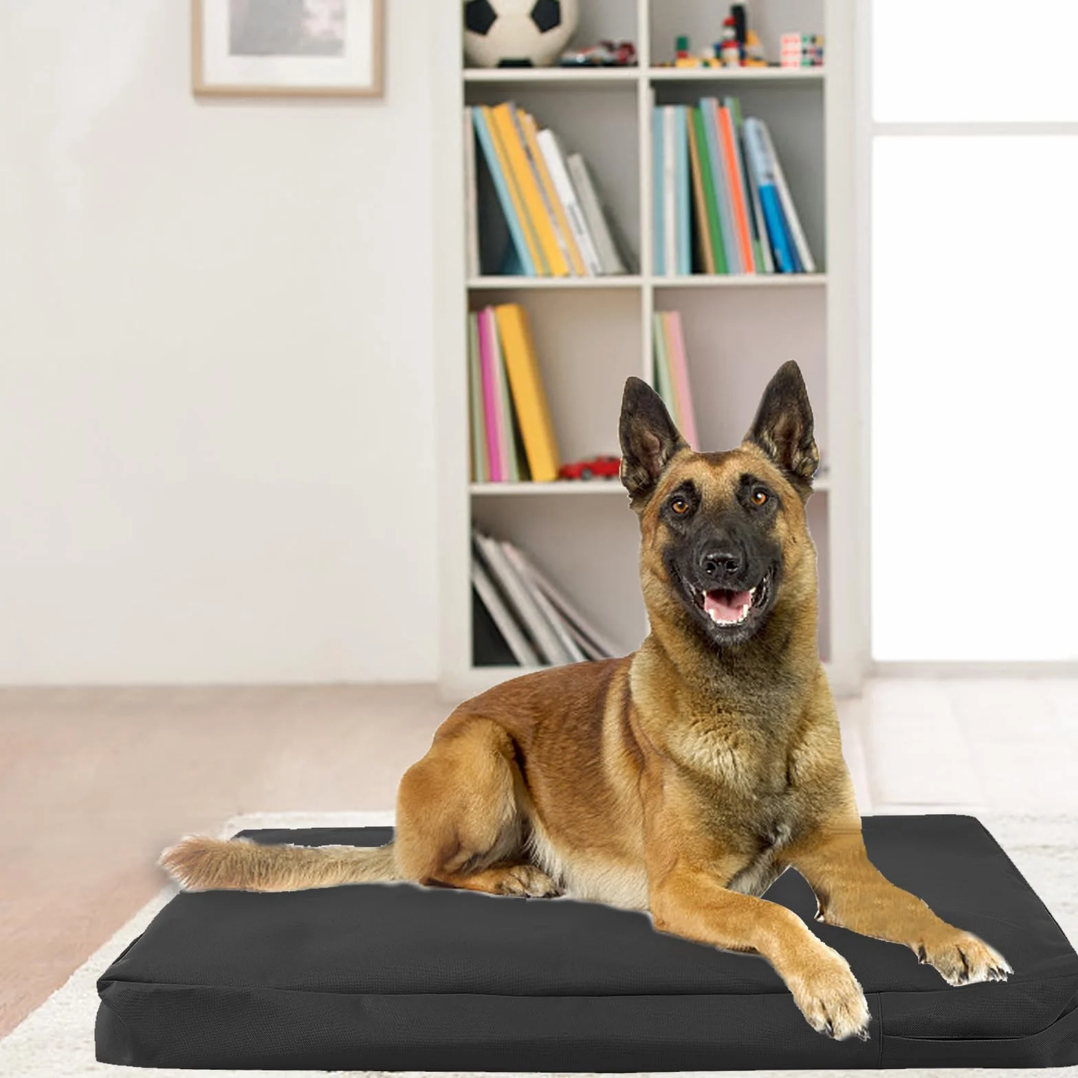 Housse de lit pour chien imperméable lavable amovible avec fermetures éclair
