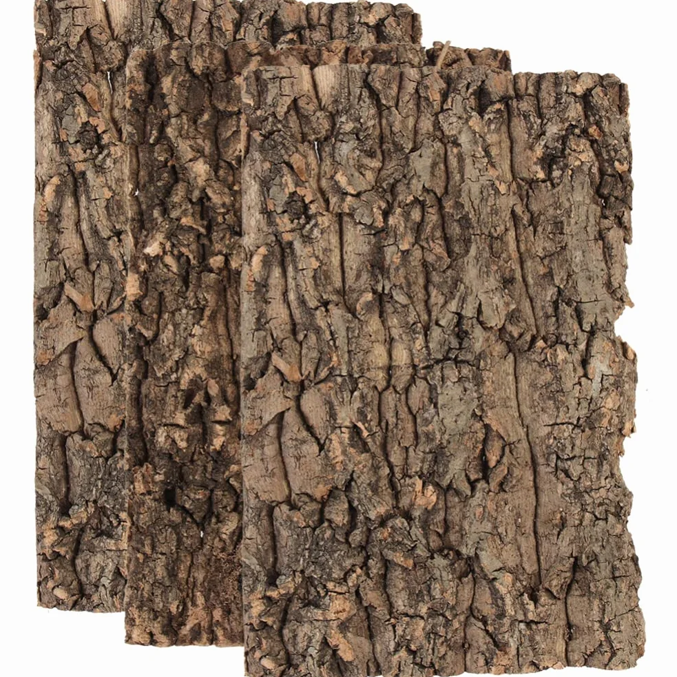 Zerodeko 3 Panneaux Fond Écorce Liège Terrarium Décor Mural Reptiles Décoration Tapis Escalade Habitat Tortue Lézard