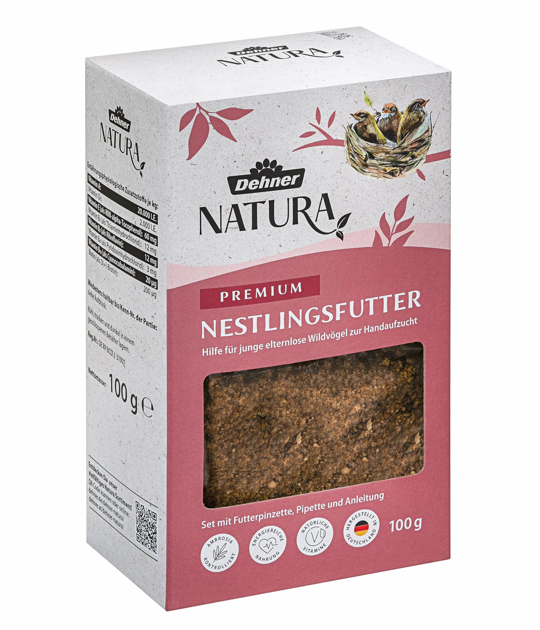Dehner Natura Premium Nourriture pour Oiseaux Sauvages, Nourriture pour oisillons, 100 g