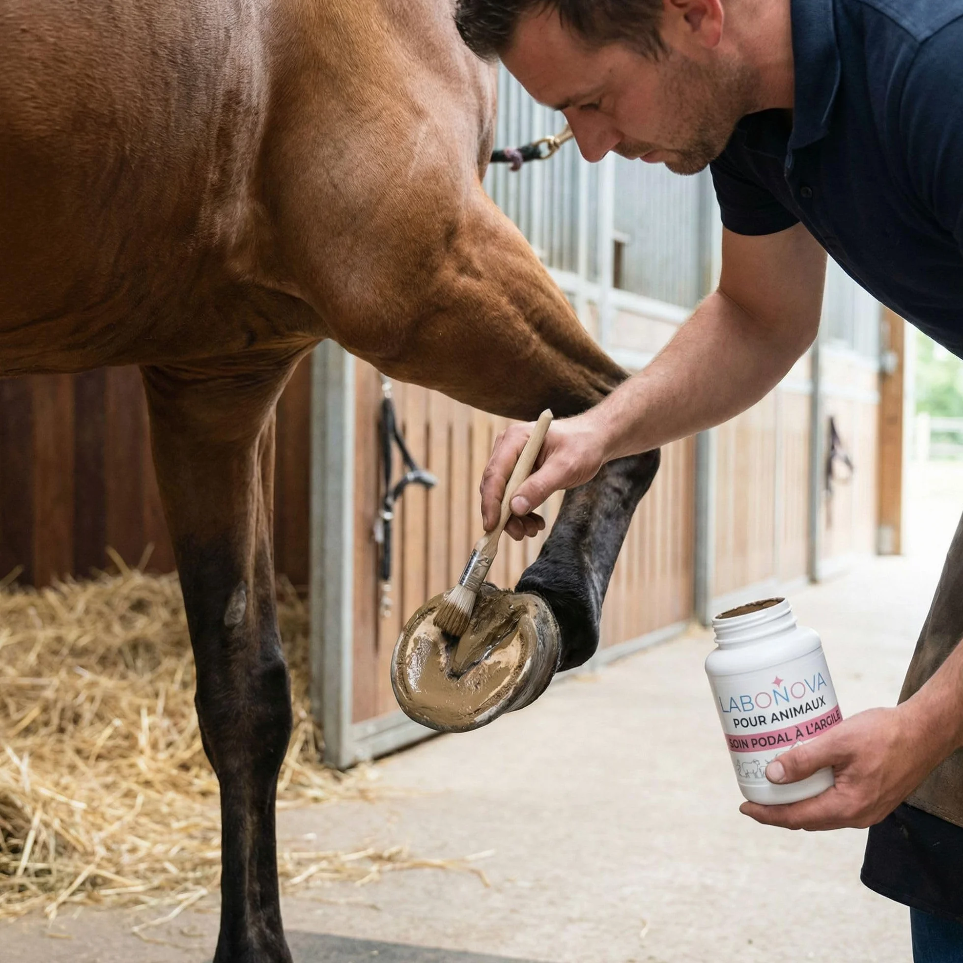 Soin podal à l'argile pour sabots 250 mL - Pour animaux cheval vache mouton