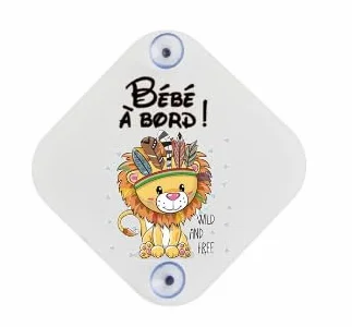 Pancarte ventouse voiture bébé à bord