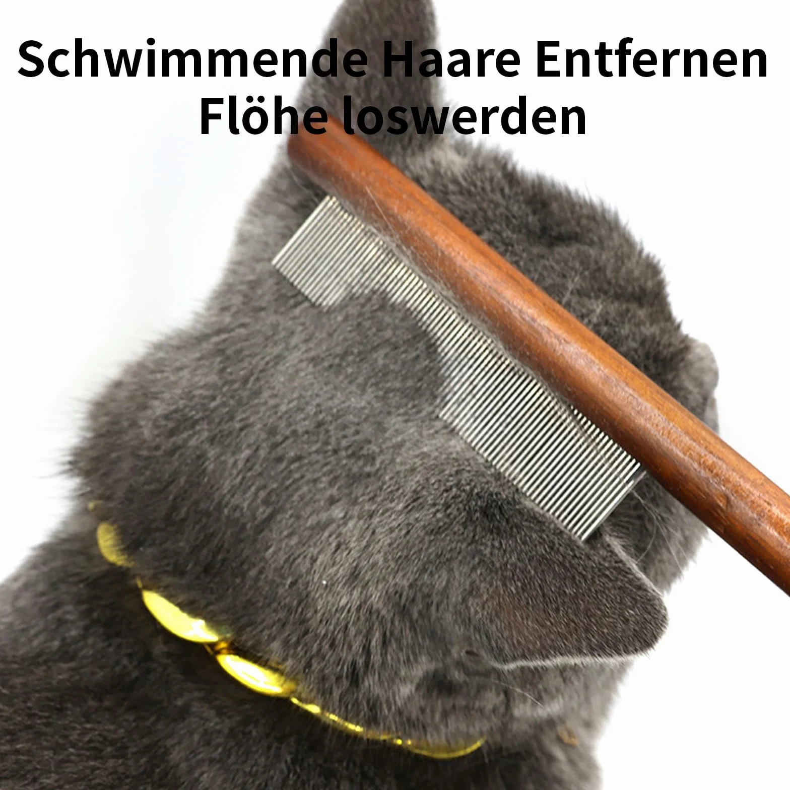Peigne en bois pour chat et chien - Portable, long, anti-boules de poils